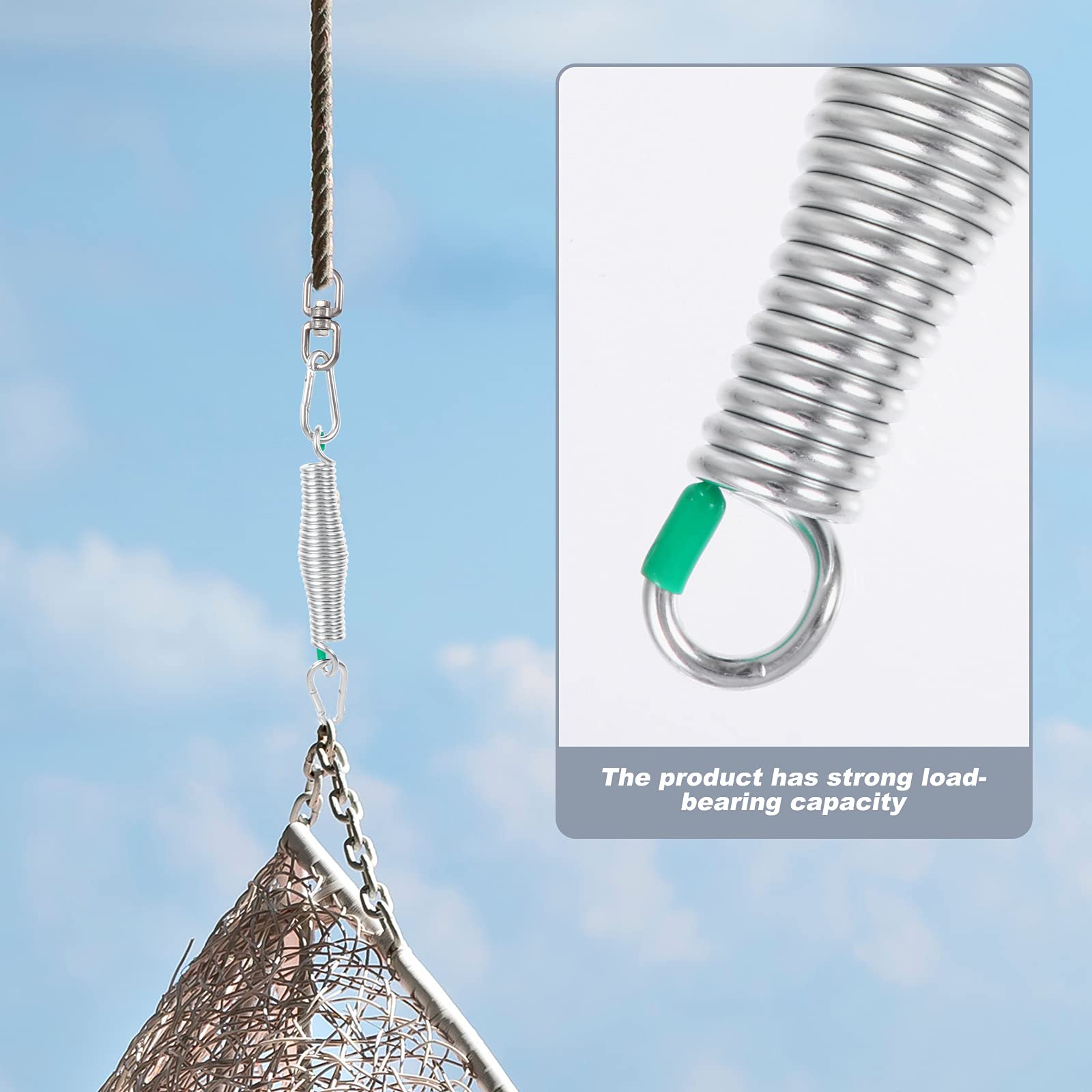 **BESPORTBLE Heavy Duty Swing Spring Kit - Metal Hammock Chair Spring Accessories for Outdoor Porch Swings, Rotating Lift Hanging Hammock (Perfect for Backyard, Patio, Garden Relaxation)**