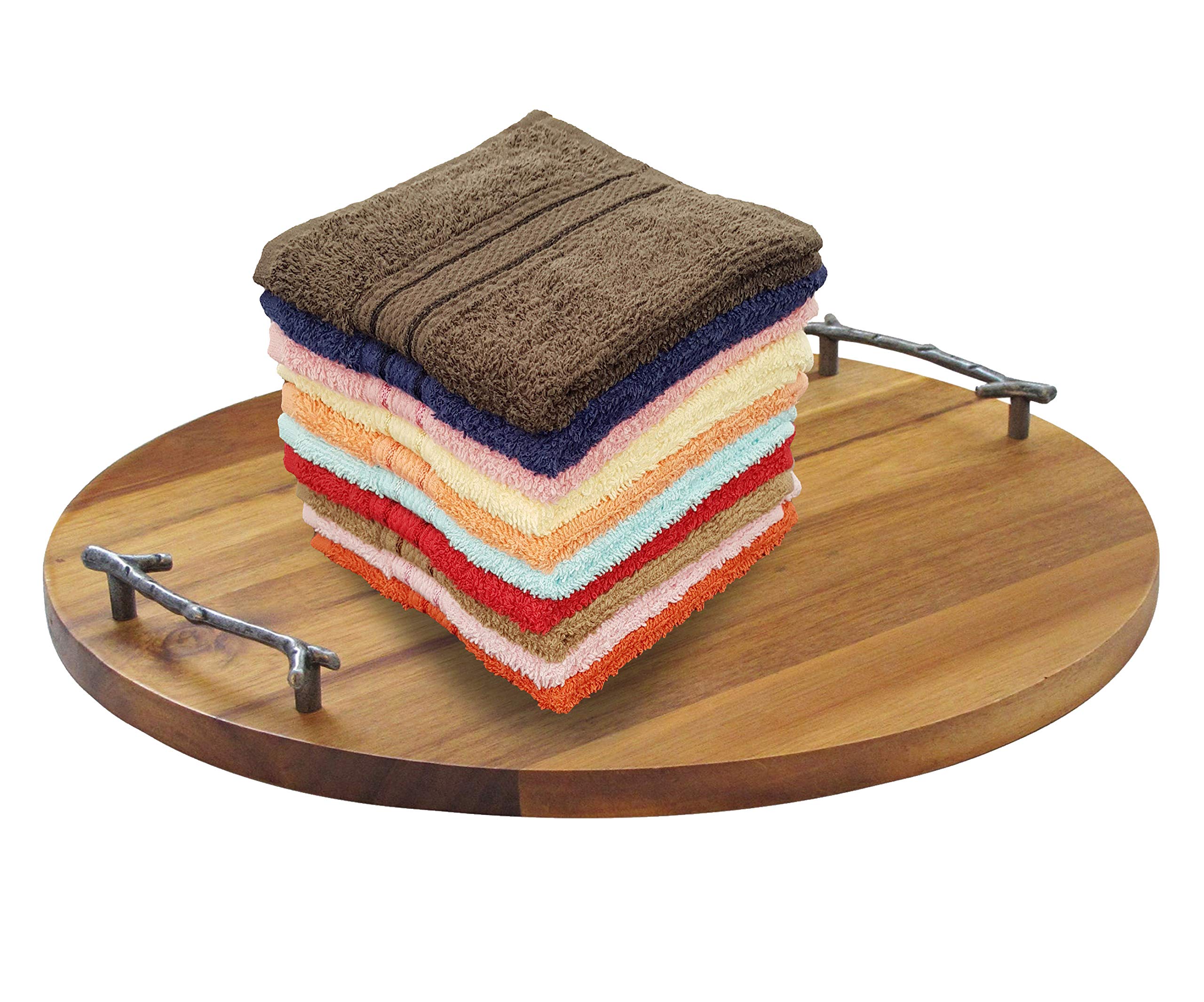 Premium Luxury Cotton Face Towel Set - Ultra Soft & Highly Absorbent 500 GSM Hankies (5 Colors) for Spa, Travel & Daily Skincare Routine