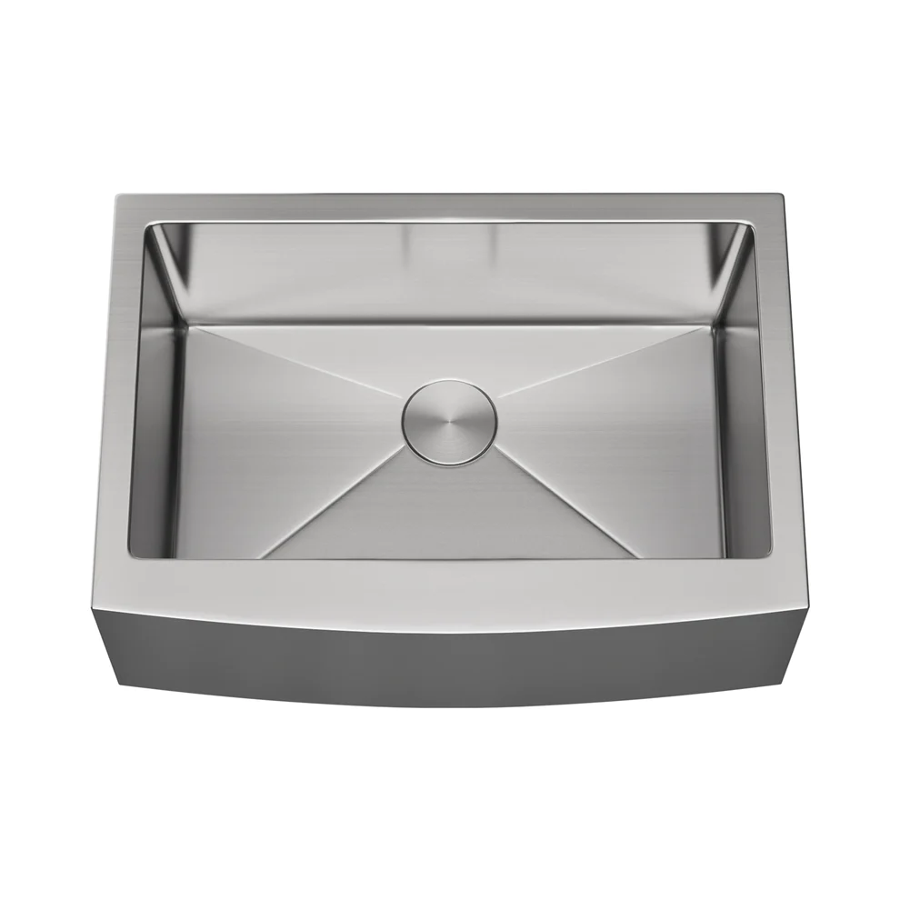 Allora USA KH 3021 10 S R15 FR Farmhouse Retro Kitchen Sink - 33 Inch White Porcelain Fireclay Apron Front Sink for Rustic & Vintage Style Kitchens | Perfect for Country Homes, Cottage Decor & Farmhouse Renovations