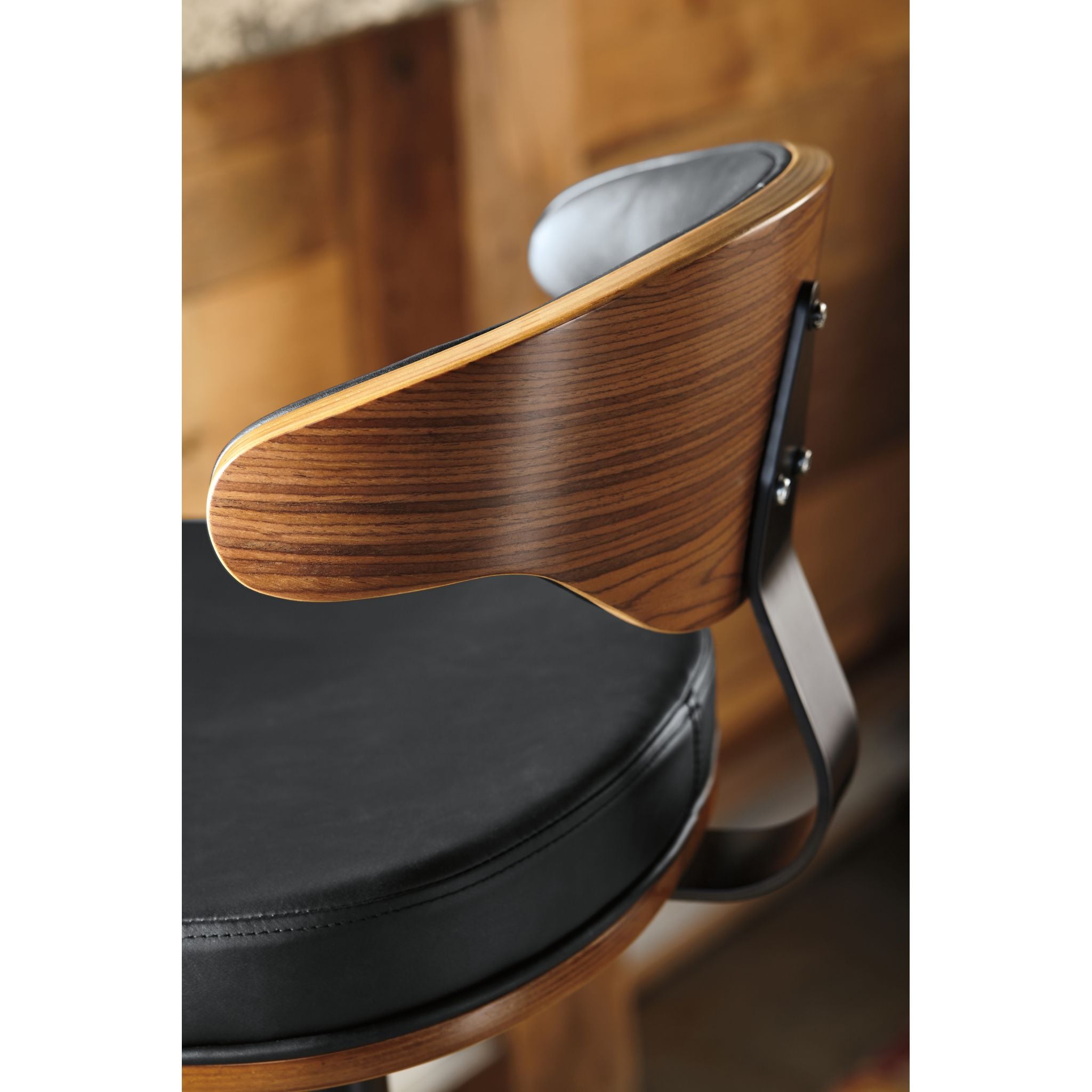 Bellatier Adjustable Height Stool - Brown/Black (D120 330) - Bar Stool, Kitchen Island Stool & Counter Height Stool for Home & Office