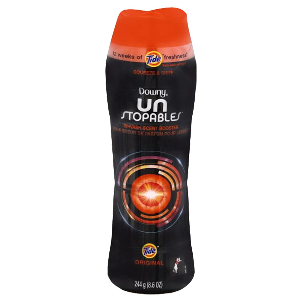 Downy Unstopables In-Wash Scent Booster Beads with Tide Original Scent - 8.6 oz | Long-Lasting Laundry Fragrance Enhancer | Perfect for Freshening Clothes, Towels & Bedding