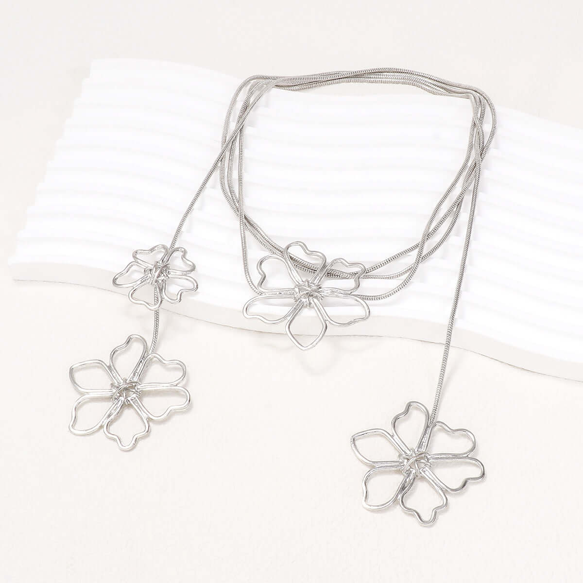 Blooming Flower Wrap Around Necklace - Elegant Floral Choker for Women | N0851 | Perfect for Weddings, Date Nights & Boho Fashion