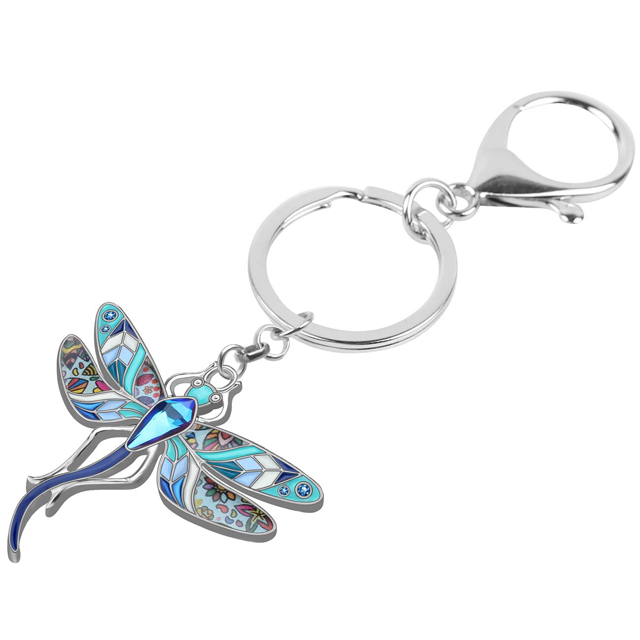 DOWAY Cute Dragonfly Keychain - Trendy Insect Pendant Charm for Car Keys, Women & Men - Perfect Gift for Birthday, Anniversary & Everyday Carry
