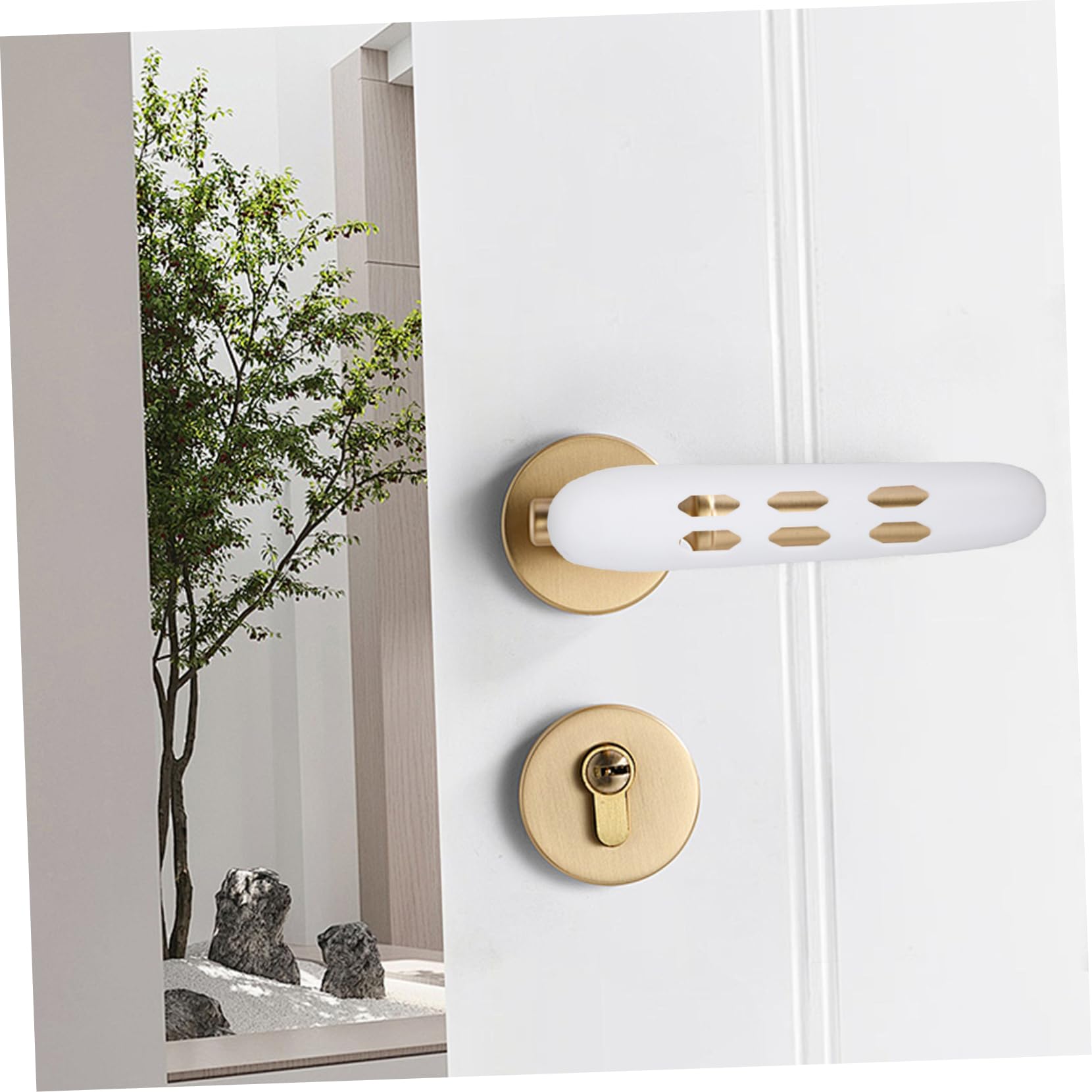 FOMIYES Baby Door Protector - Thick Safety Cover for Handles & Knobs - Childproofing for Cabinets & Doors
