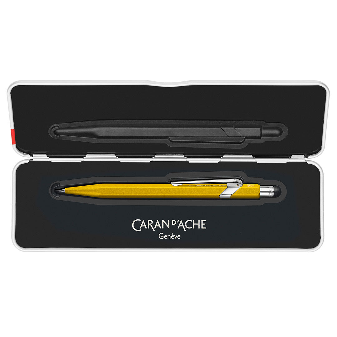 Caran d'Ache 844 Colormat X Mechanical Pencil - 0.7mm Drafting Pencil with Slimpack Yellow Case - Perfect for Artists, Architects & Sketching Enthusiasts