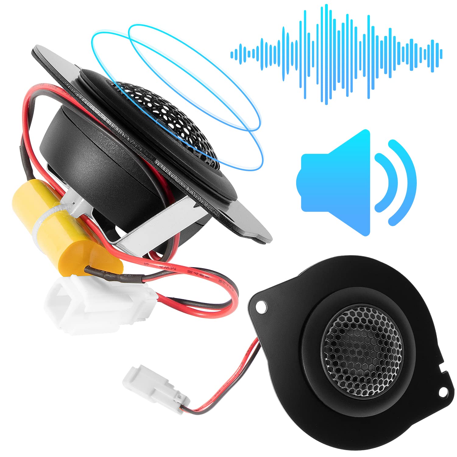 Bonbo 2PCS Silk Dome Super Tweeters - High-End Component Tweeters for Jeep Wrangler JL/JLU, Gladiator JT (2018-2022) | Premium A-Pillar & Roof Speakers for Enhanced Audio Surround | Perfect for Off-Road Adventures & Car Audio Upgrades