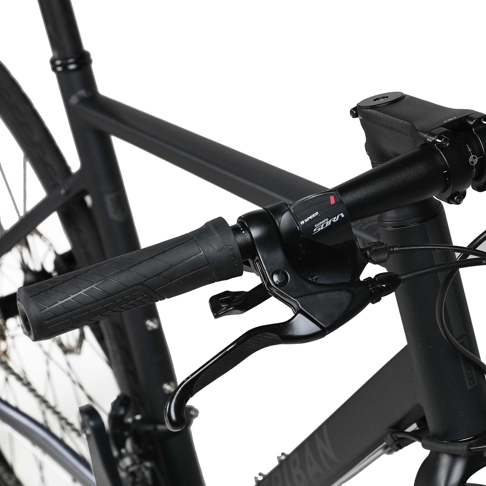 Triban RC500 Flat Bar Road Bike for Adults - 700c Wheels, Black, XL Size - Perfect for Commuting, Fitness & Urban Cycling