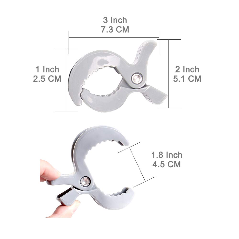 4-Pack Stroller Hooks & Clips for Muslin Blanket, Sun Shade & Toy Holder - Secure Baby Canopy Cover, Car Seat Accessories - Protect from Sun, Wind & Insects (Pink) | Ideal for Strollers, Prams & Baby Carriers