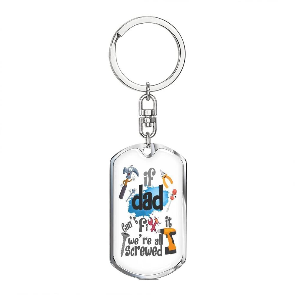 Personalized Father's Day Keychain for Men - Custom Name, Text & Photo Engraved Gift for Dad from Daughter or Son - Perfect Birthday, Anniversary & Christmas Present for Dad, Husband, Grandpa - Ideal for Everyday Carry, Keyring & Special Occasions