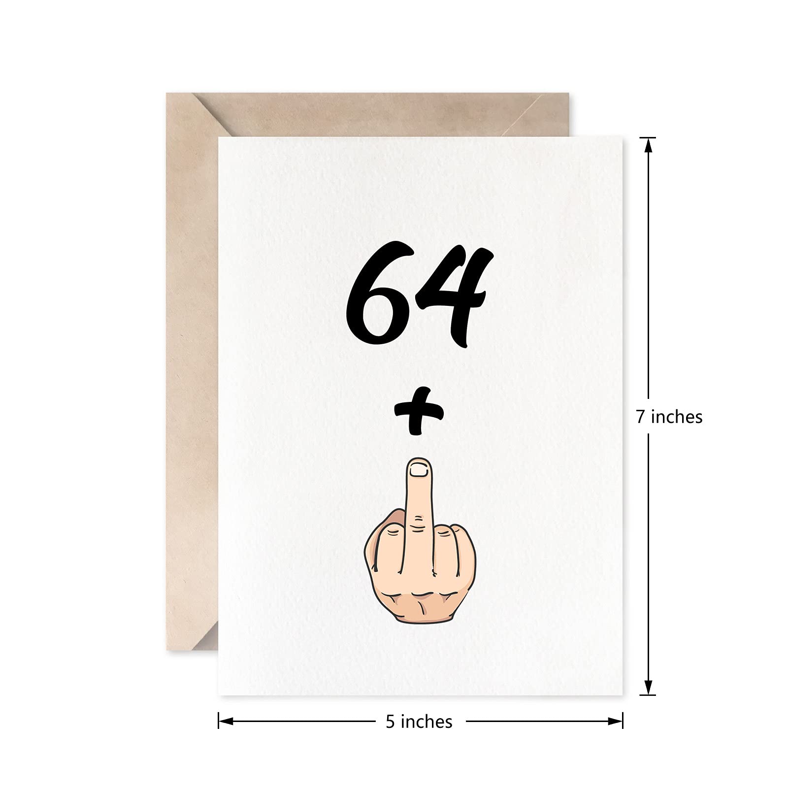 Funny 65th Birthday Card for Women & Men - Hilarious 64+1 Joke Card - Perfect 65 Years Old Gift Idea for Birthday Celebrations & Retirement Parties