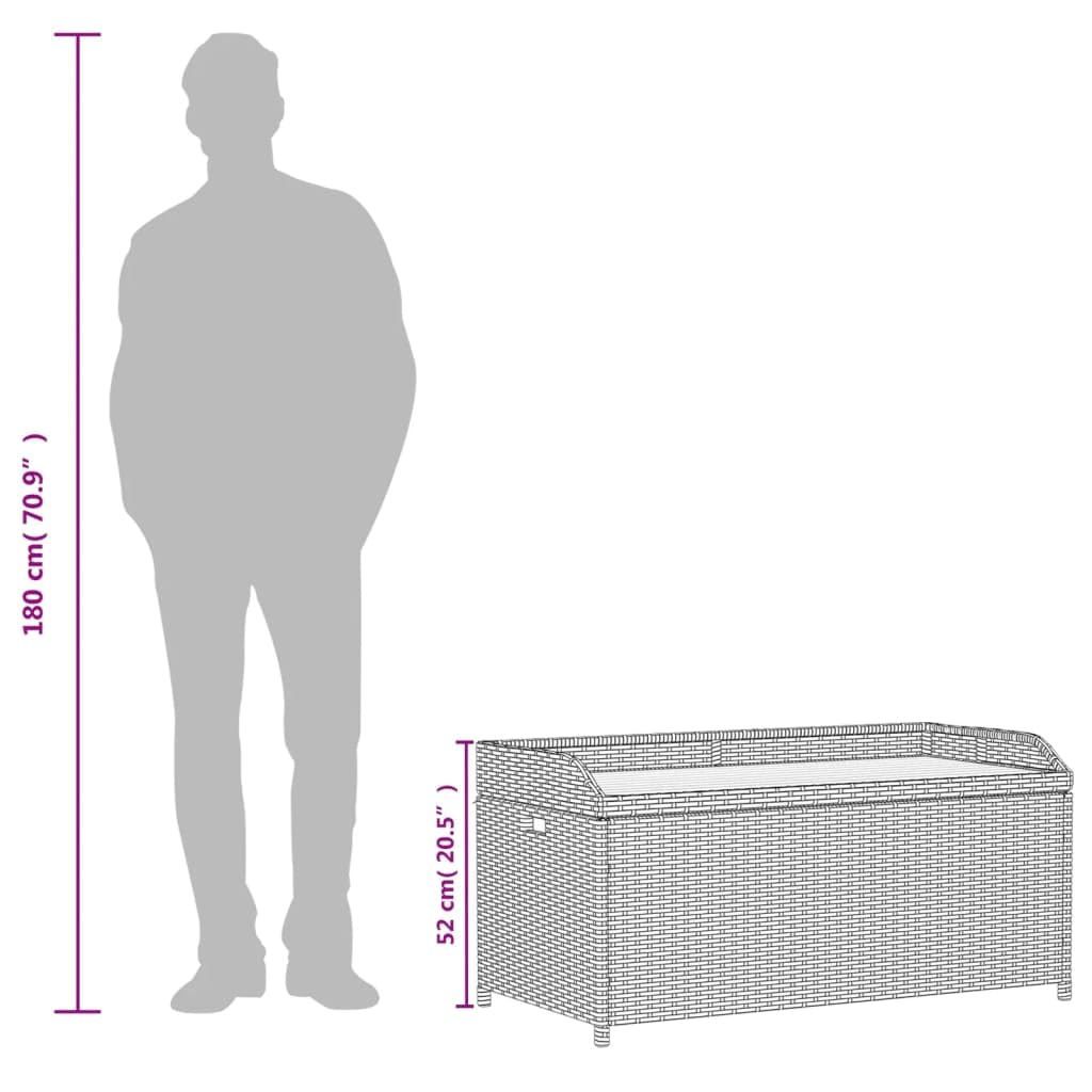 Outdoor Storage Bench with Water-Resistant Cover - 39.4