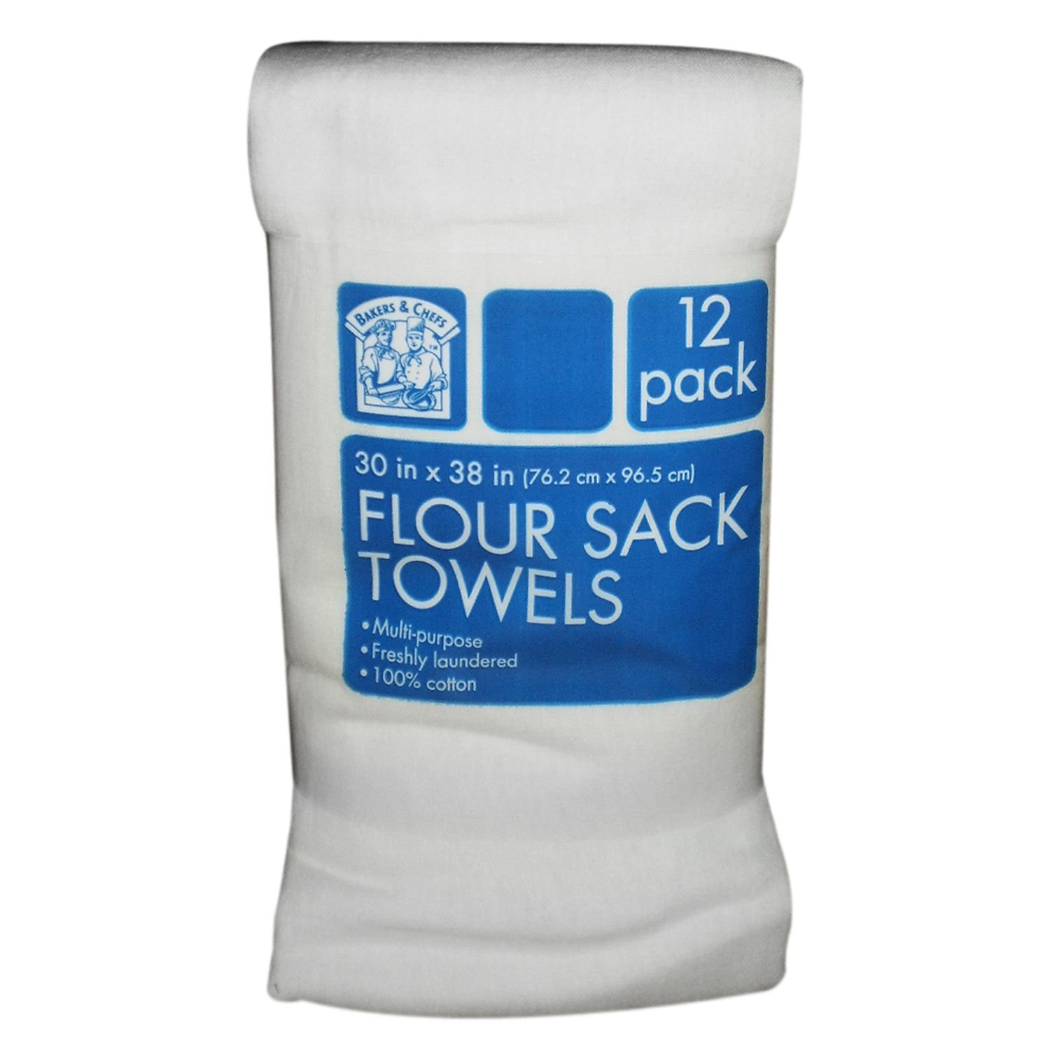Premium Flour Sack Towels - 100% Cotton, Super Absorbent & Lint-Free - Ideal for Kitchen, Baking, Cleaning & DIY Crafts