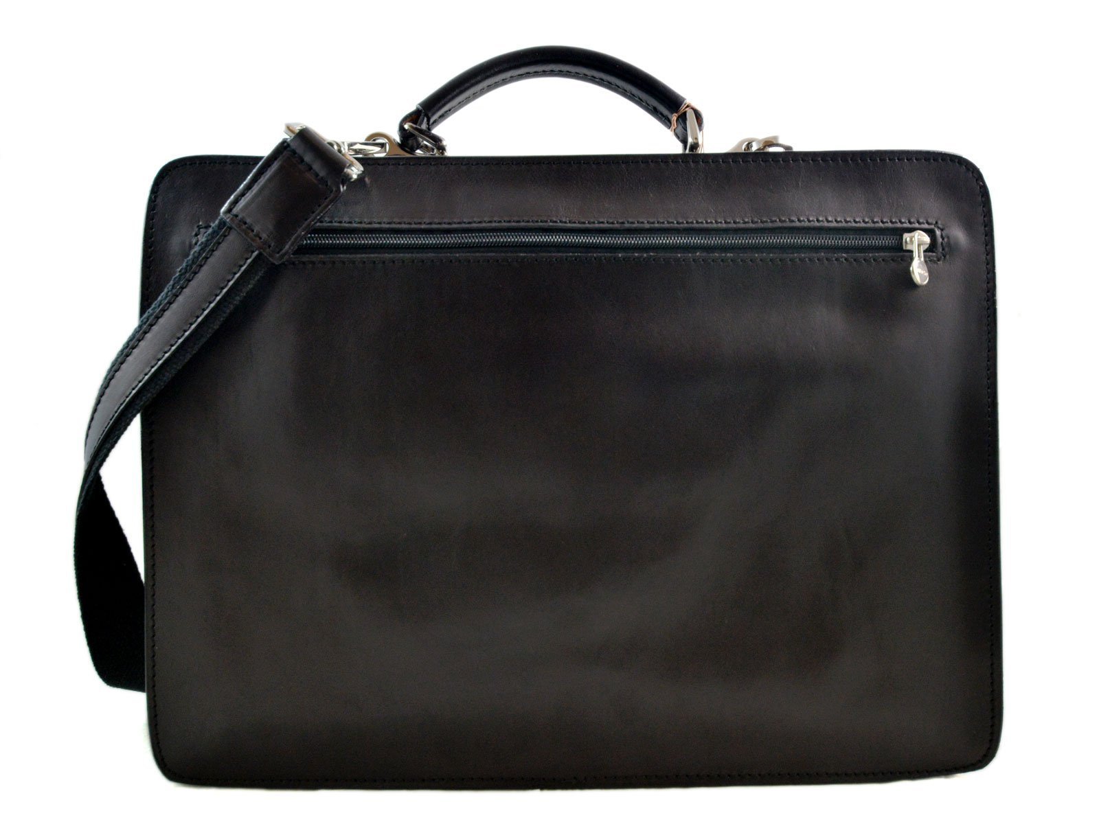 Premium Genuine Leather Shoulder Bag for Women & Men - Business Briefcase, Messenger Bag, Office Document Folder - Ideal for Work, Travel & Daily Commute - Black