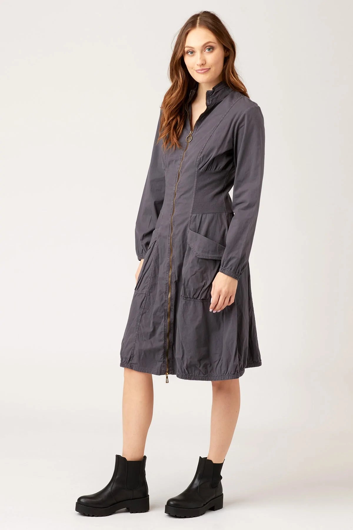 Deschutes Jacket Dress in Ore Pigment - Stylish Women's Outerwear for Casual Outings & Office Wear
