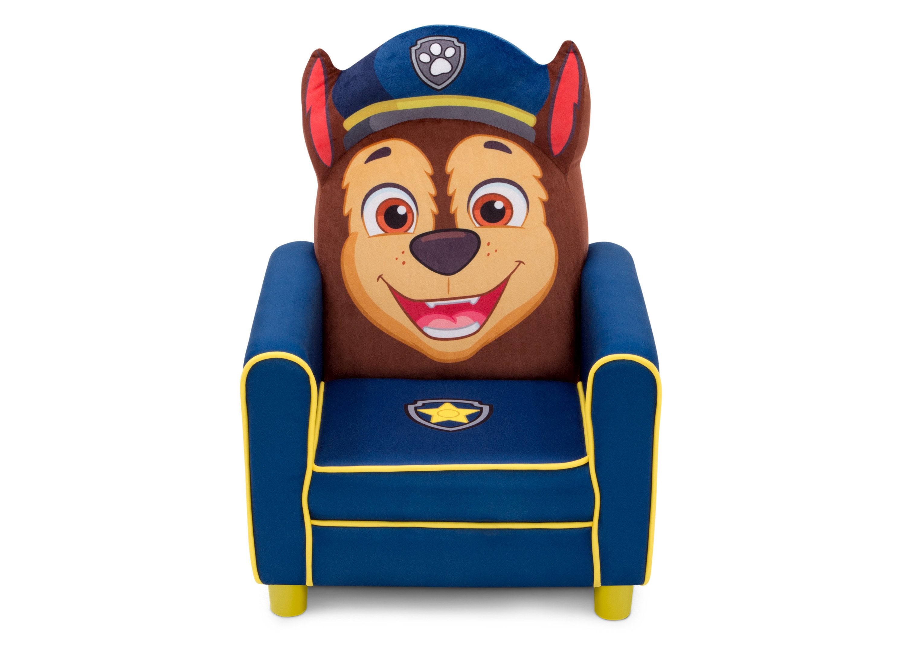 PAW Patrol Chase Figural Upholstered Kids Chair - Soft Plush Character Chair for Toddlers & Children - Perfect for Bedrooms, Playrooms & Gift Giving