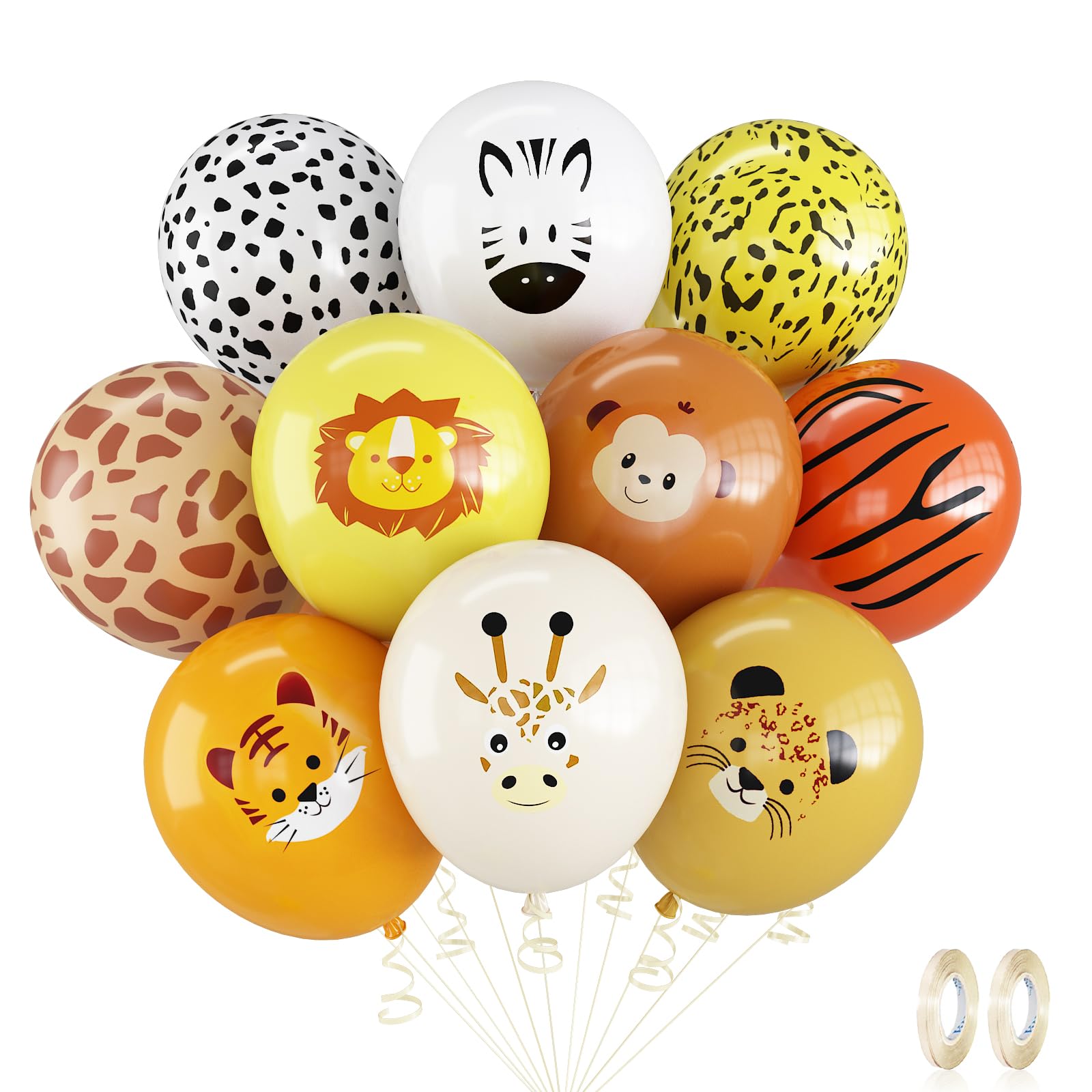 Jungle Safari Animal Print Balloons - 12
