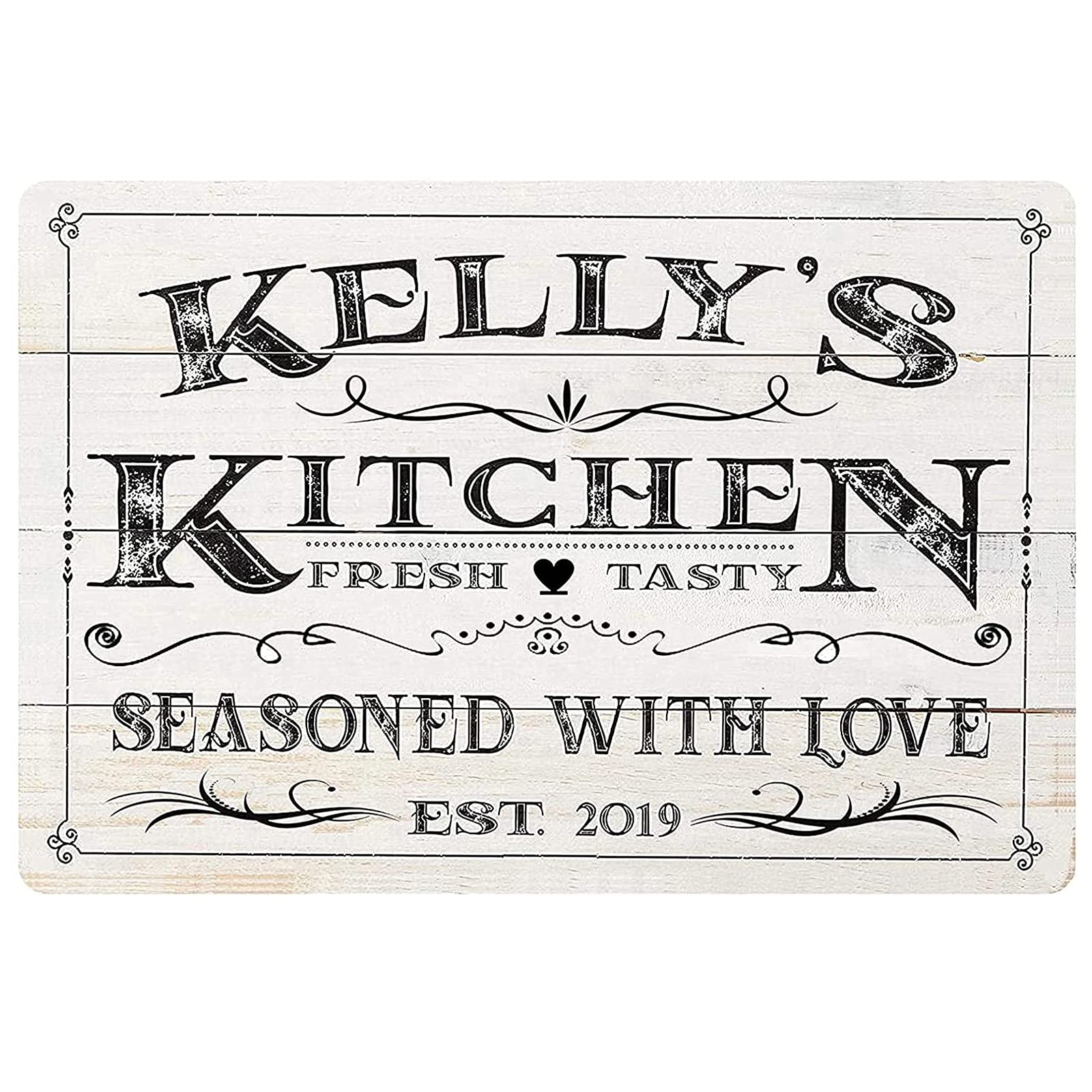 Custom Kitchen Wall Decor - Retro Family Sign for Home & Restaurant