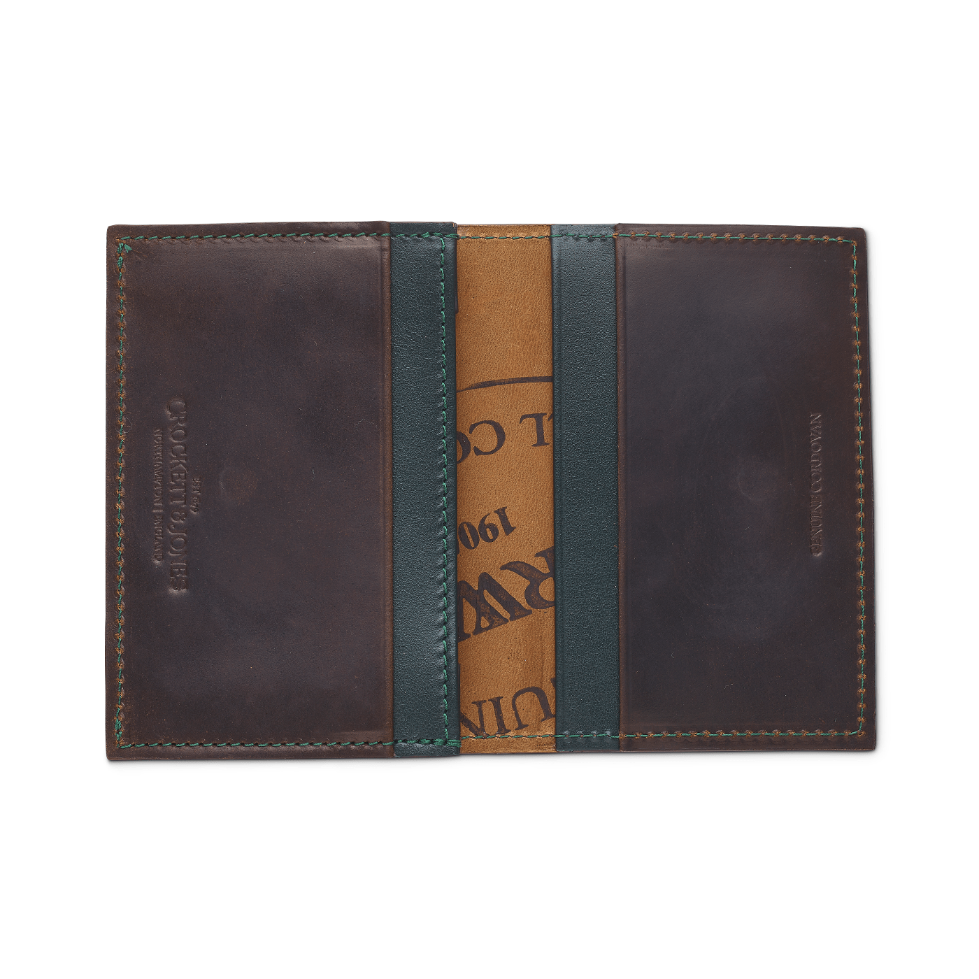 Premium Genuine Leather Folded Card Holder Wallet - Dark Brown Cordovan for Men & Women | Slim RFID Blocking Credit Card Case for Everyday Use & Travel