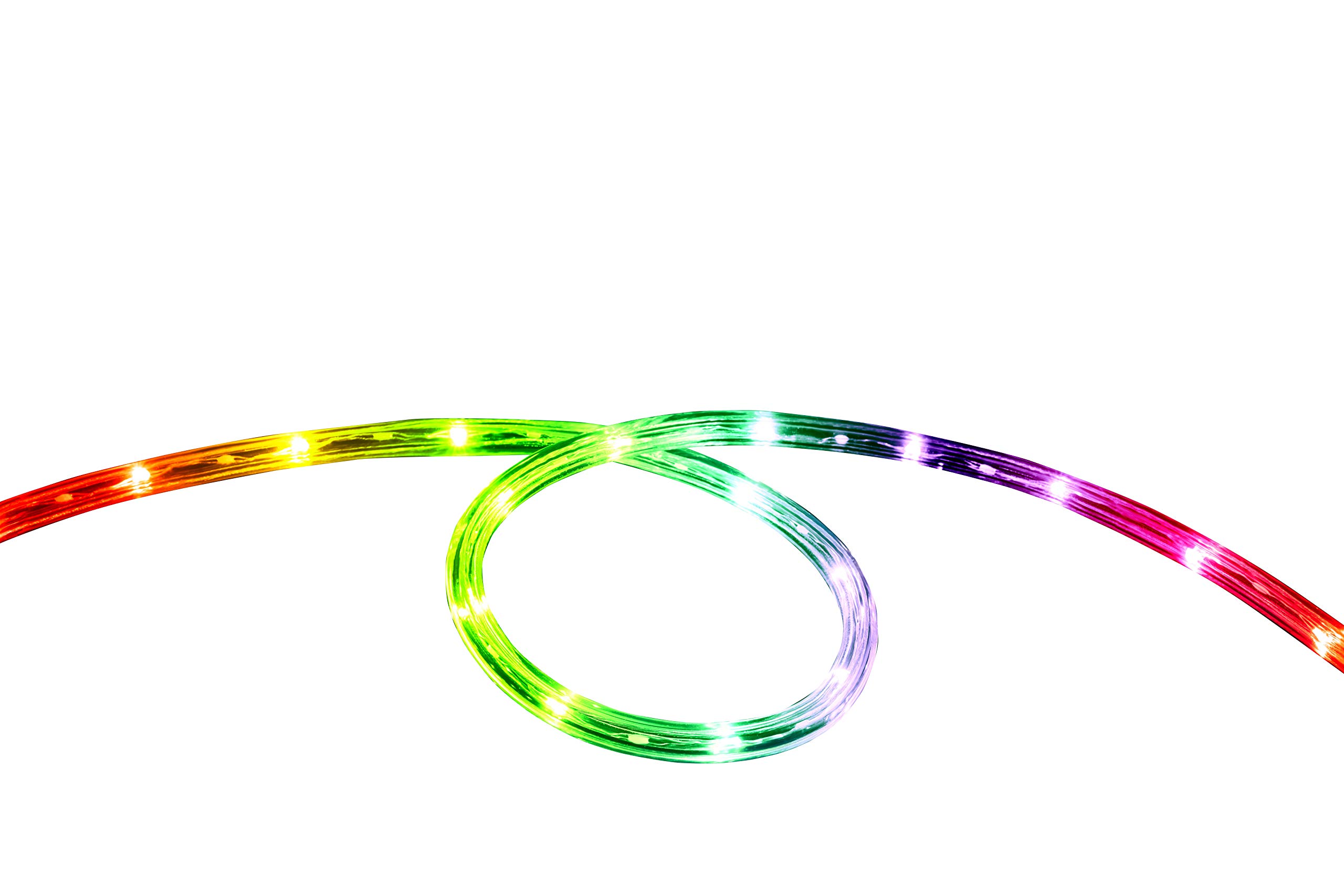 108 LEDs 16Ft Connectable Color Changing LED Rope Lights - Waterproof Outdoor/Indoor Decorative Lighting for Patio, Garden, Party, Wedding & Christmas Decor (110V Plug) | Perfect for Tree Wrapping, Pathway Lighting & Holiday Displays