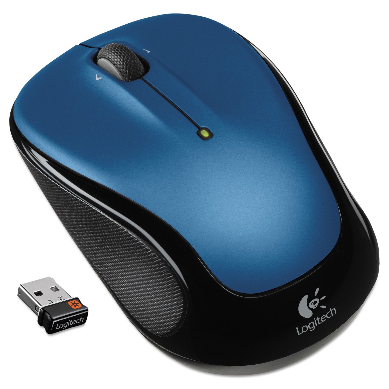 Logitech M325 Wireless Mouse - Ergonomic Right & Left Hand Use, 2.4GHz USB Receiver, 1000 DPI, 18-Month Battery Life - Perfect for Office, Home & Travel (Blue)