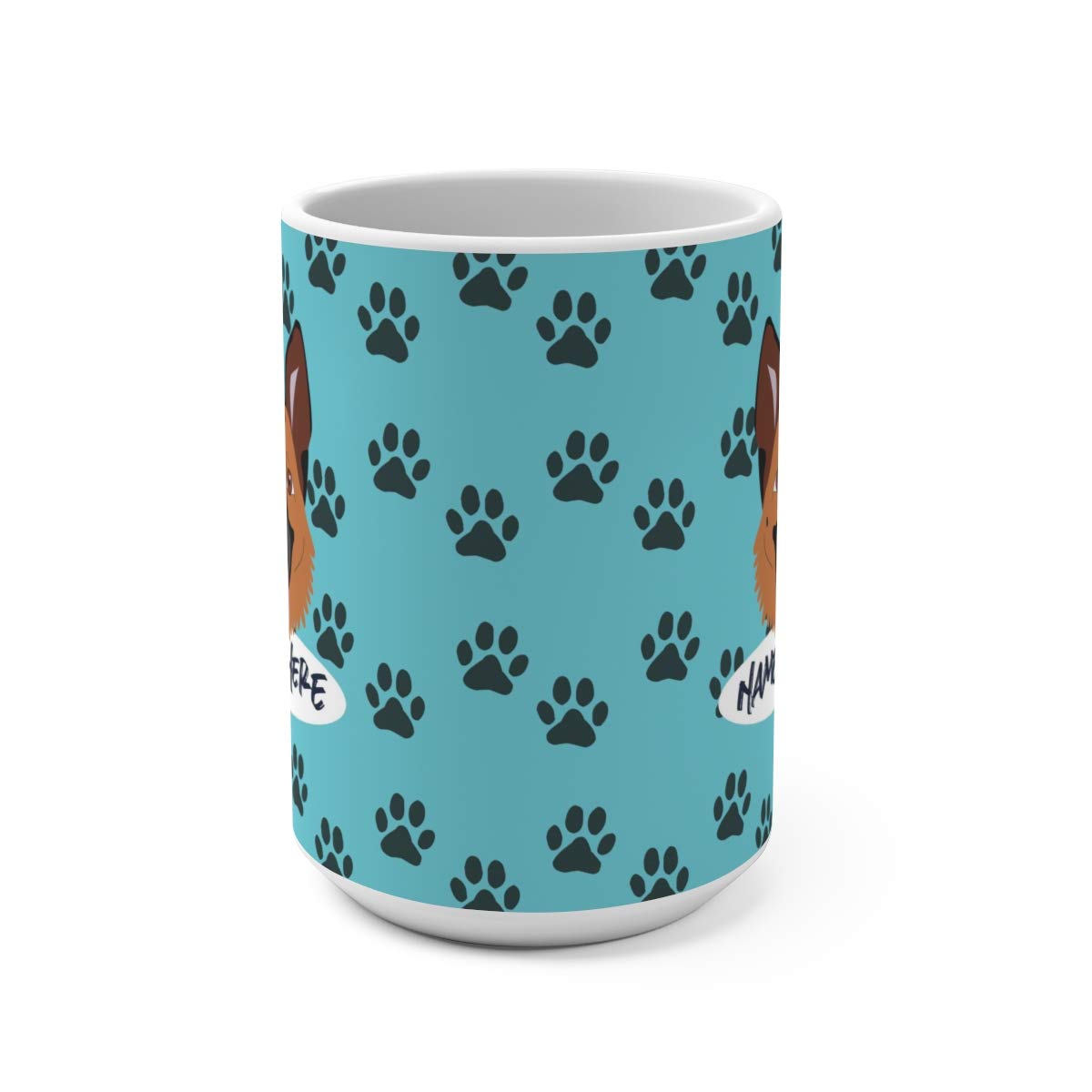 German Shepherd Custom 15oz Ceramic Coffee Mug - Personalized Dog Lover Gift for Mom & Dad - Dishwasher & Microwave Safe - Perfect for Home, Office & Pet Lovers