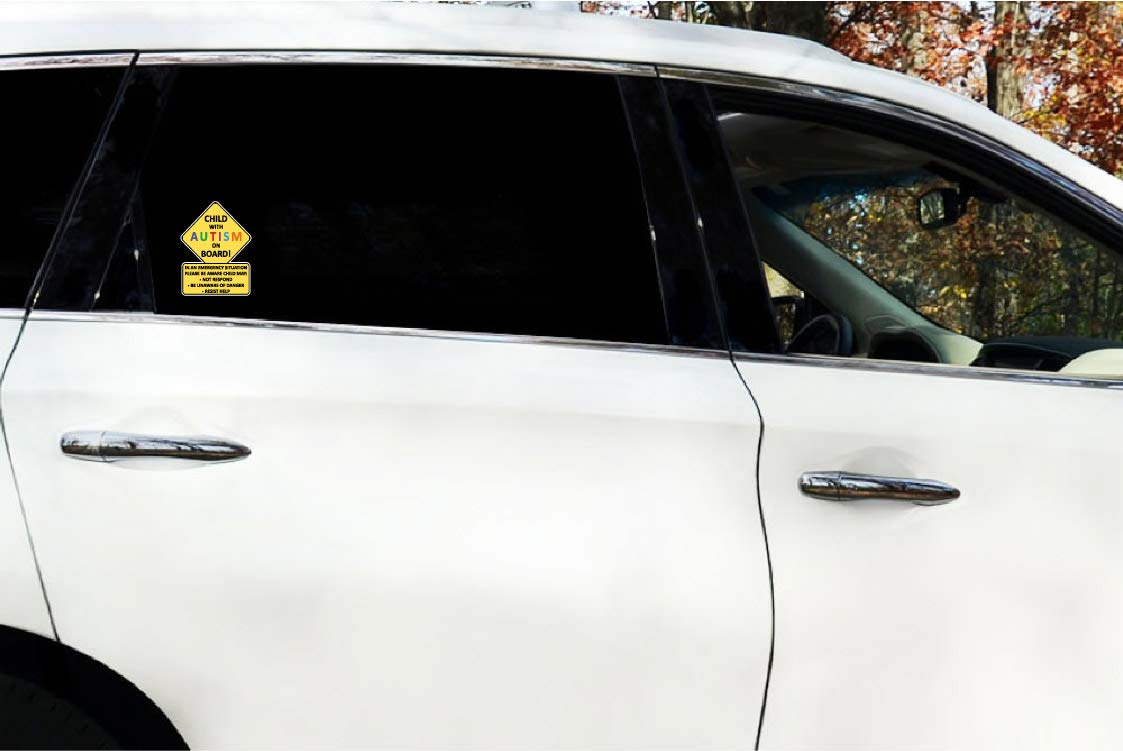 Autism Awareness Car Decal - 'Child with Autism On Board' Sticker for Vehicles, Laptops & Windows | Multiple Designs to Alert First Responders | Perfect for Autism Parents, Teachers & Supporters