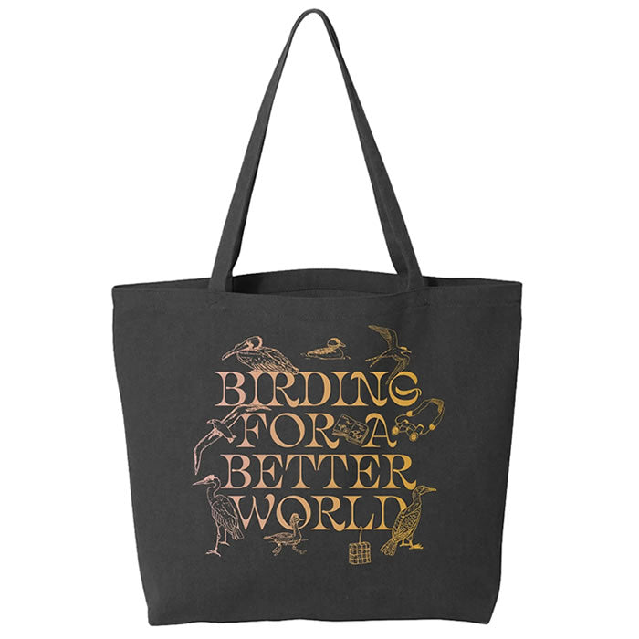 Bird Collective Eco-Friendly Bird Watching Jumbo Tote Bag - Large Reusable Shopping Tote for Bird Lovers, Nature Walks & Farmers Market Trips