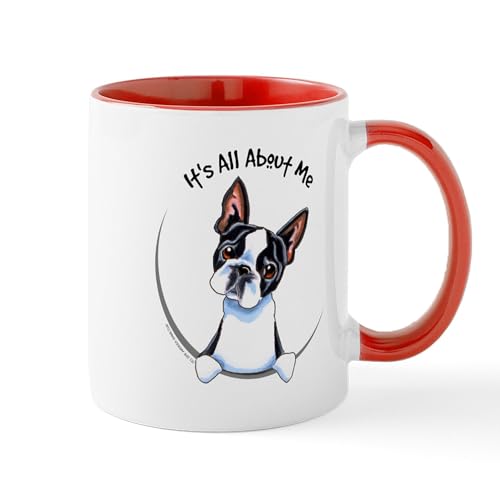 White/Red Inside - Boston Terrier IAAM Large Mug