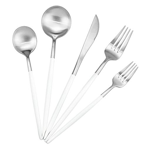 White Handle Silver