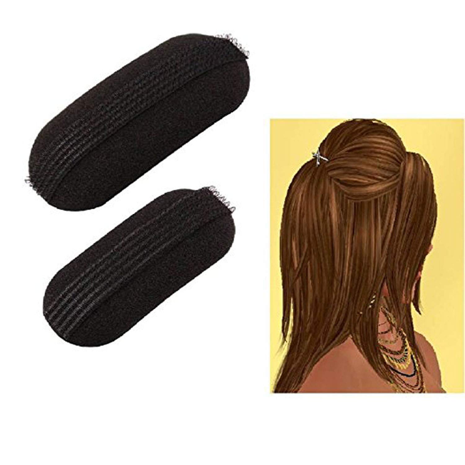 Maahal™ Hair Puff Volumizer & Bun Maker Clips - 2 Pack for Instant Volume & Effortless Updos - Perfect for Weddings, Parties & Everyday Hairstyles