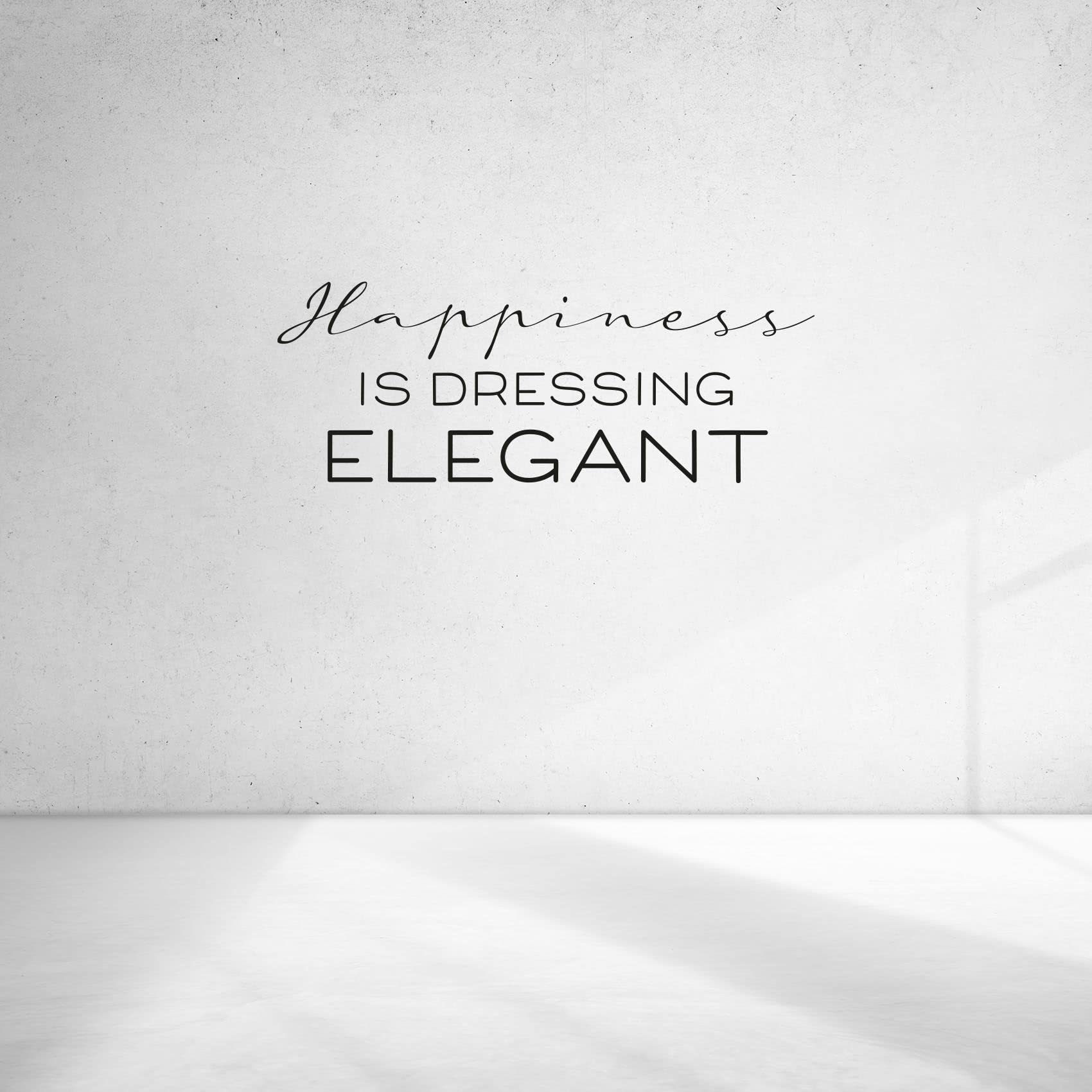 Elegant Closet Quotes Vinyl Wall Decal - 12x30 Inch Inspirational Dressing Room Sign for Wardrobe, Cabinet & Storage Organizer - Perfect for Home Decor, Bedroom, Walk-in Closet & Fashion Lover's Space