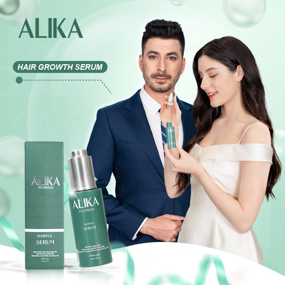 ALIKA 3 Hair Growth Serum for Women & Men - Scalp Treatment for Hair Loss & Thinning - Natural Formula for Dry, Oily & Normal Scalp - Promotes Thicker, Longer & Healthier Hair (50ml) - Perfect for Daily Use at Home, Salon Treatments & Travel
