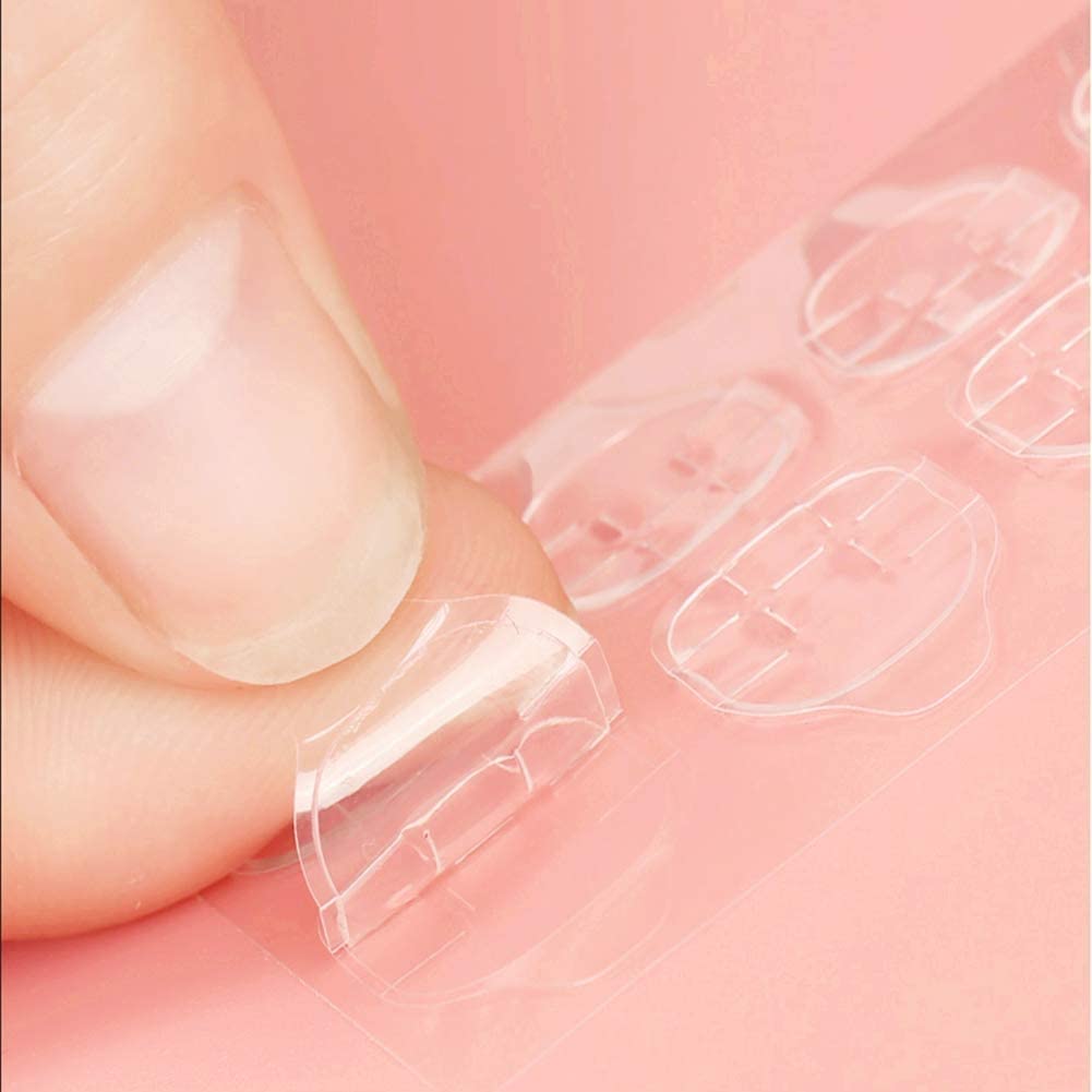 VOIISH Double-Sided Nail Adhesive Tape - 240 PCS Transparent Fake Nail Glue Stickers for Press-On Nails | Flexible & Strong Hold | Perfect for Manicures, Nail Art & Salon Use