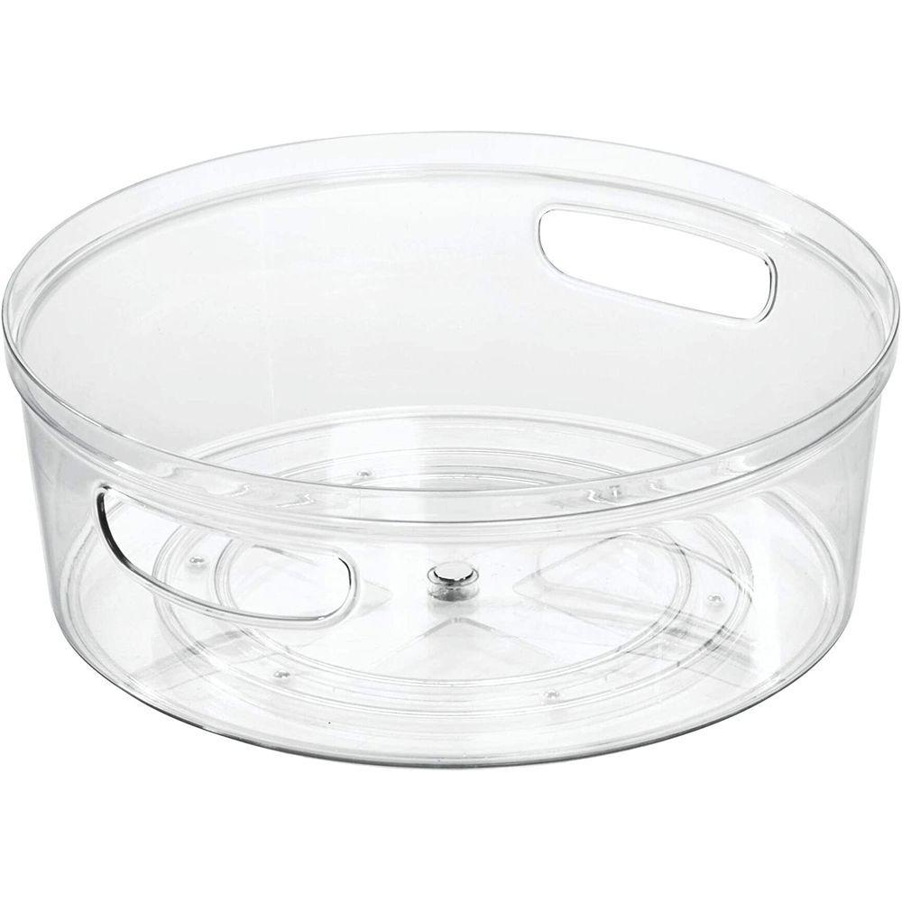 iDesign Crisp Turntable with Handles - 360° Rotating Kitchen Organizer for Spices, Makeup & Essentials | Perfect for Pantry, Bathroom & Vanity Organization