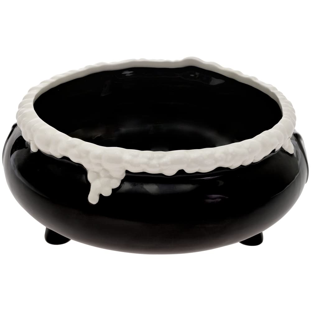 Halloween Party Serving Bowls - 10 Cup Cauldron Dishwasher & Microwave Safe Ceramic Bowls for Halloween Decorations, Parties, and Themed Events