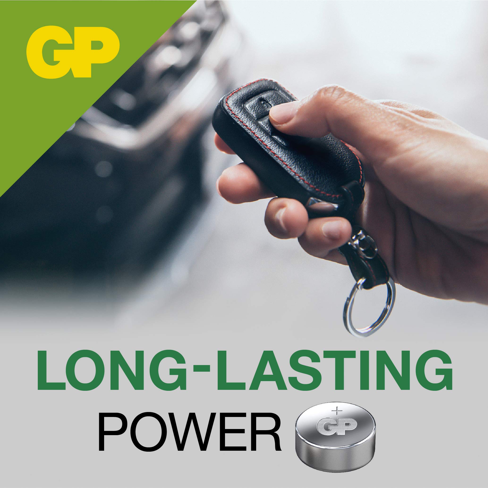 GP A76-2C10 Alkaline Button Batteries - 1.5V Long Lasting Power for Watches, Calculators, Toys & Medical Devices - 10 Pack LR44 Equivalent Batteries