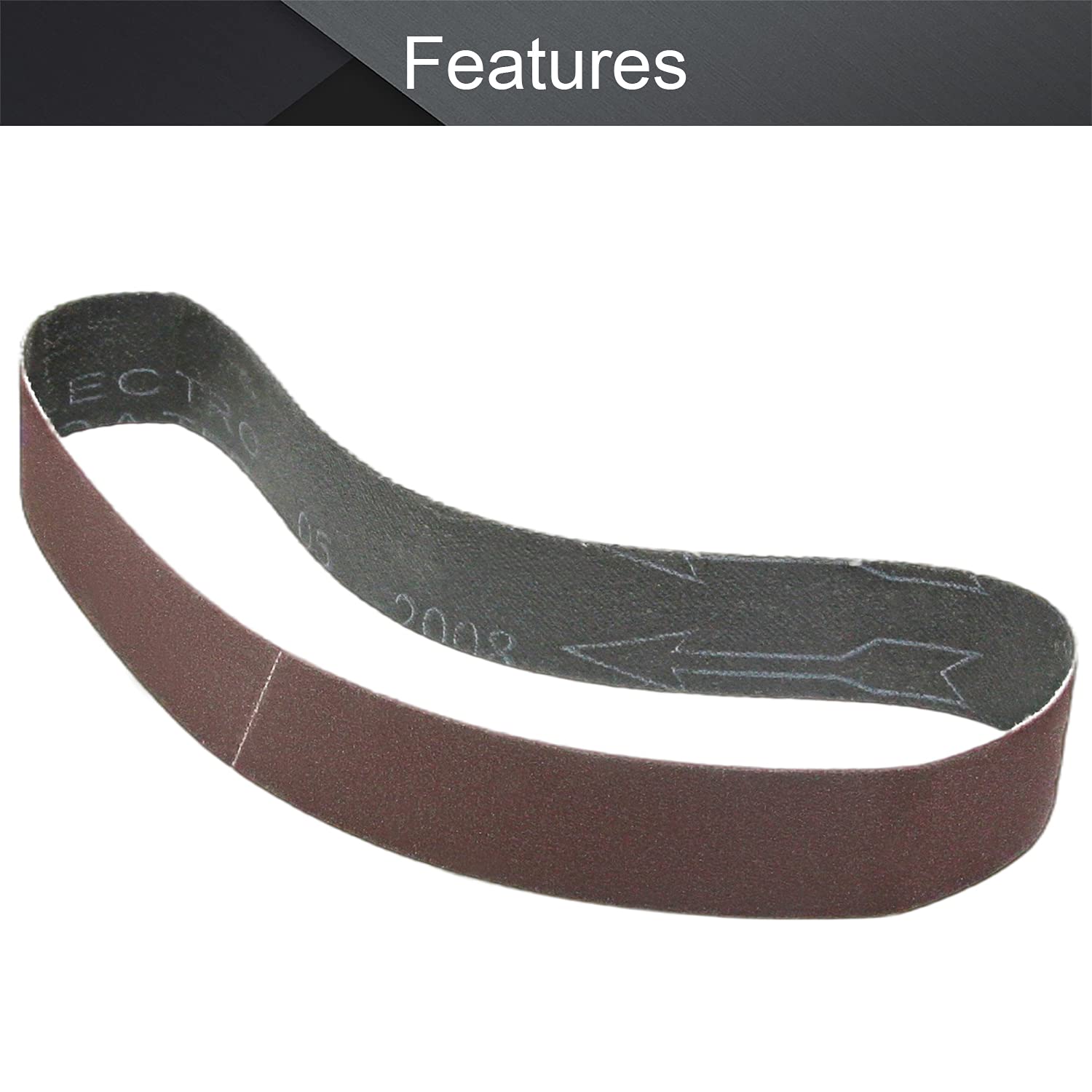 Utoolmart 1.2x21 Inch 240 Grit Aluminum Oxide Sanding Belt - 5 Pack for Wood Finishing, Metal Polishing & Drywall Sanding | Compatible with Portable Belt Sanders & Sharpening Tools | Durable Abrasive Paper for DIY & Professional Use