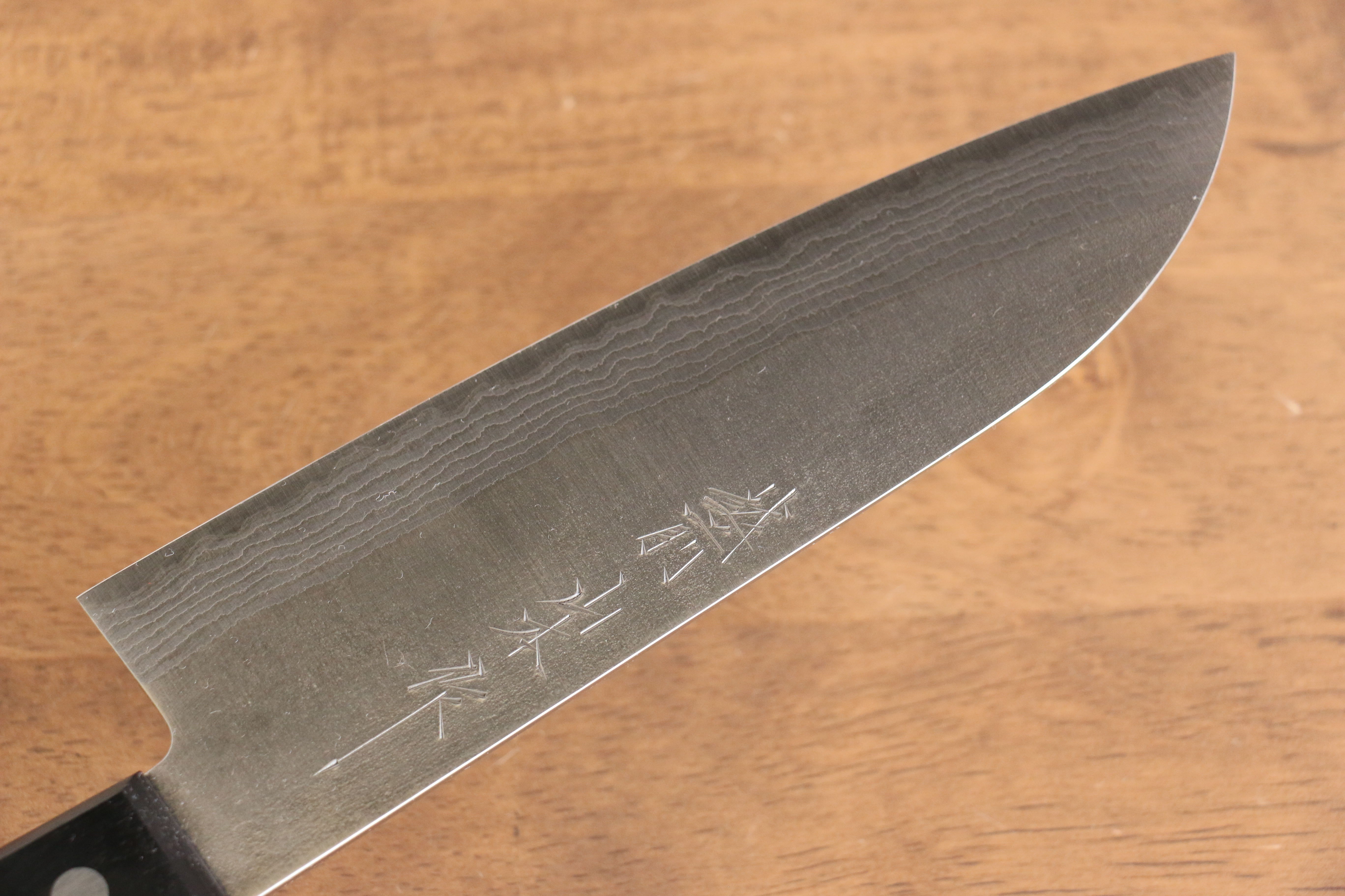 Nao Yamamoto SRS13 Nashiji Damascus Santoku Knife 170mm - Black Pakkawood Handle - Premium Japanese Kitchen Knife for Slicing, Dicing, and Chopping Vegetables, Meat, and Fish