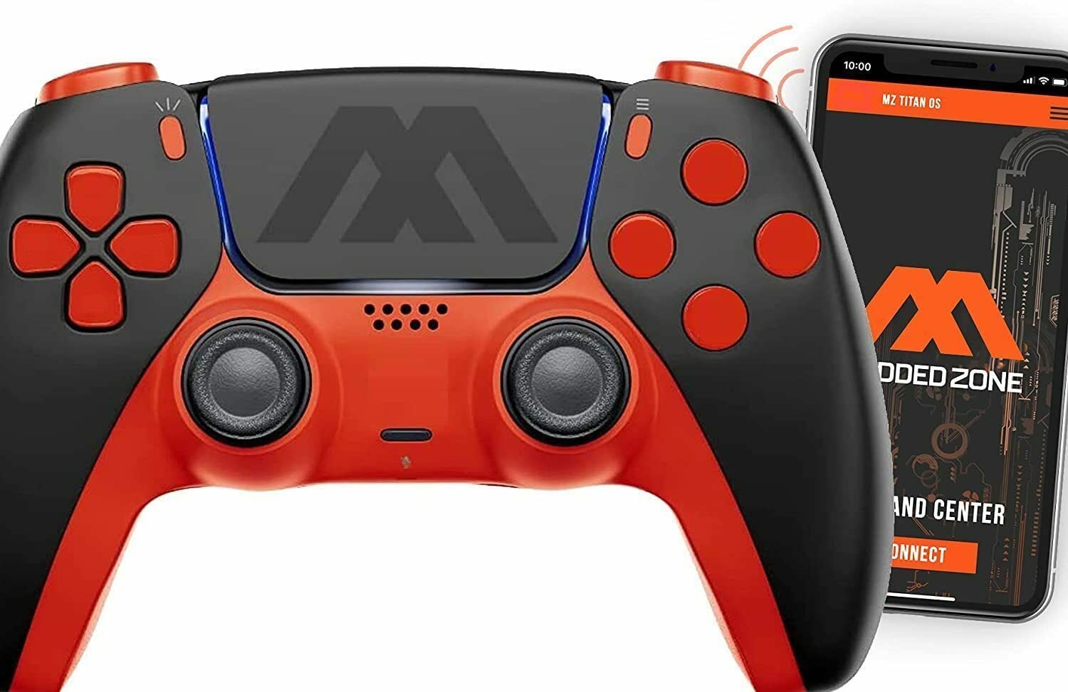 MODDEDZONE MZ SMART Rapid Fire Controller for PS5 - Custom Modded Gamepad with Turbo Function for Call of Duty, Fortnite & FPS Games - Perfect for Competitive Gaming & Esports Tournaments