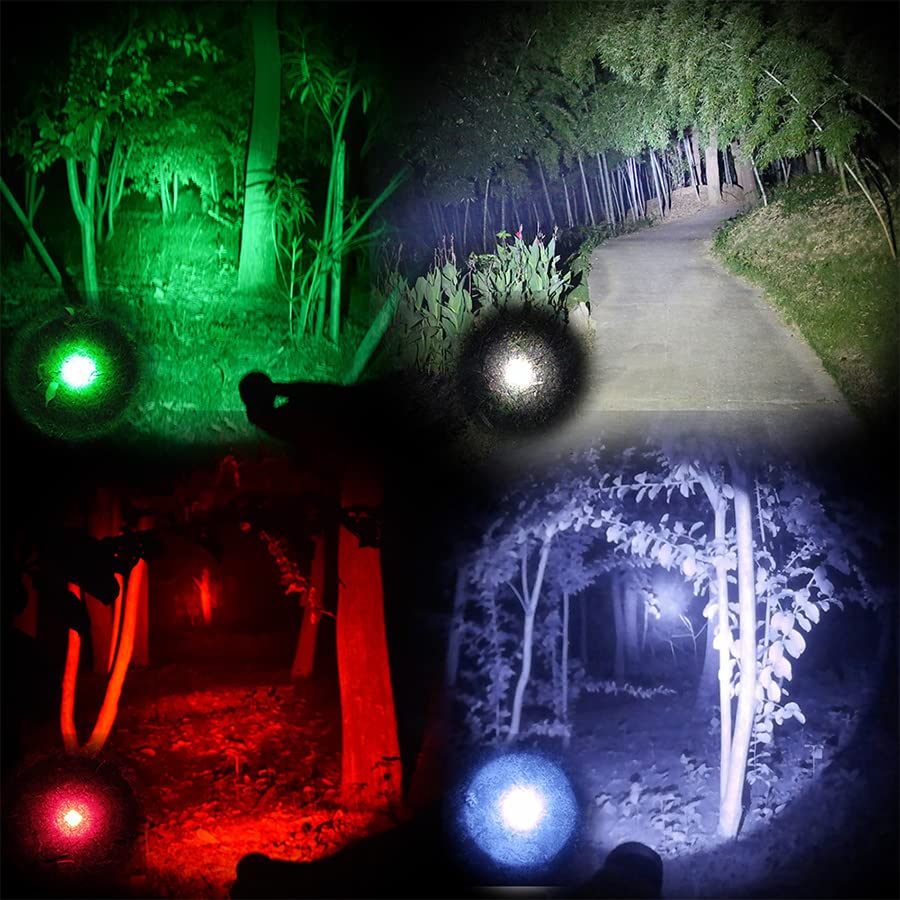KL41Plus Hunting Flashlight Kit with Red/Green/IR850/White Interchangeable Modules - Long Range Scope Mount Predator Light with Remote Pressure Switch - Perfect for Coyote, Hog, Varmint Night Hunting & Tactical Outdoor Adventures