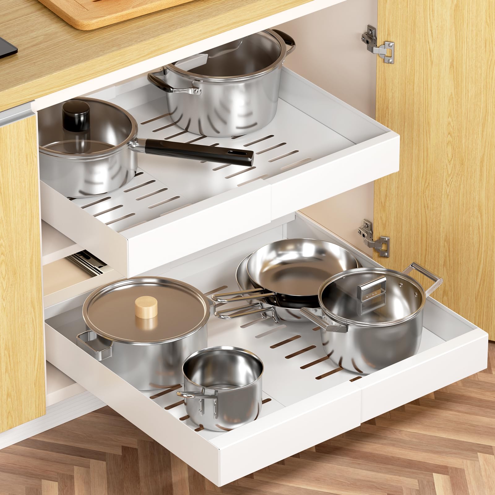 Delamu Expandable Pull Out Cabinet Organizer (11.8