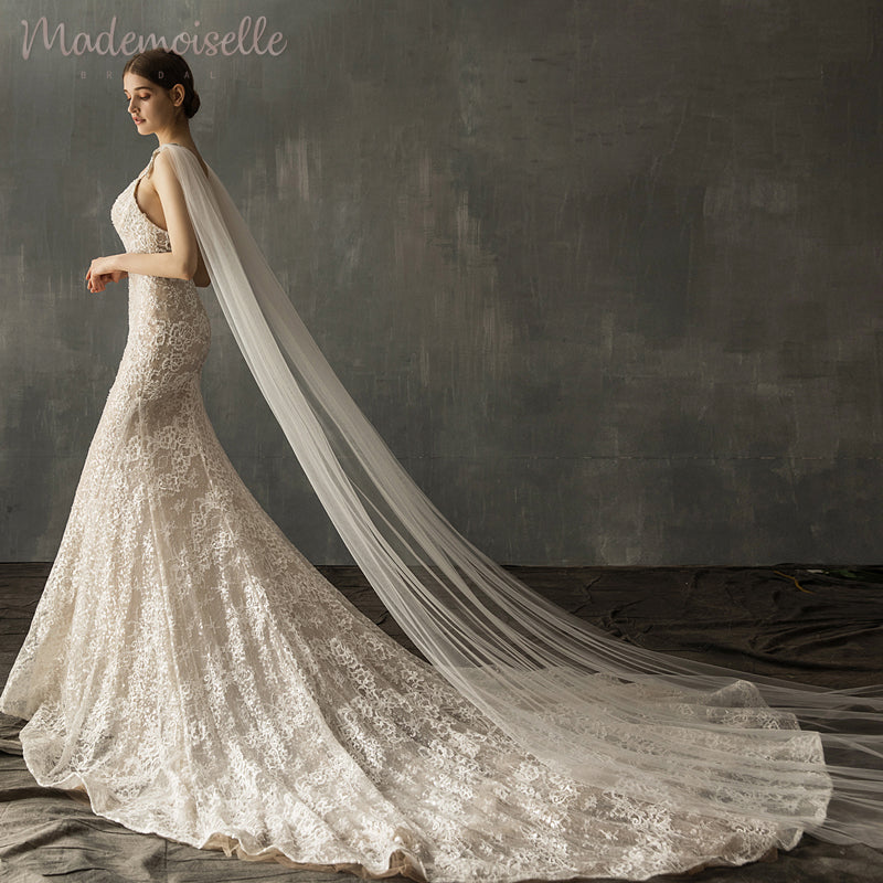 Cynthia Cape Veil - Elegant Wedding Accessory for Brides, Bridesmaids & Formal Events | Perfect for Beach, Church & Outdoor Ceremonies
