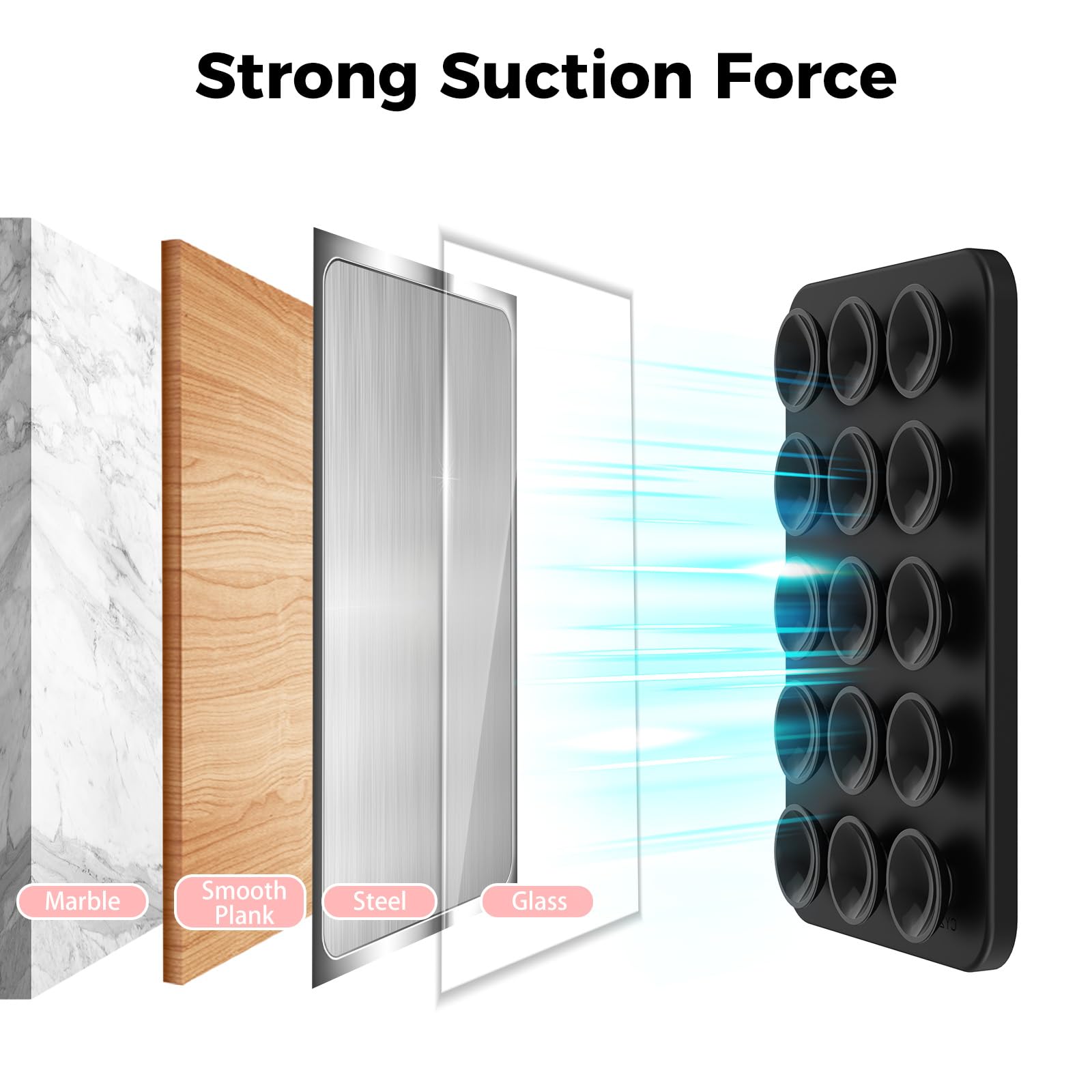 AHASTYLE Magnetic Silicone Suction Phone Case Stand for iPhone 16/15/14/13/12 Series - MagSafe Compatible Shower Phone Holder with Mirror for TikTok Videos, Selfies & Hands-Free Viewing in Car, Kitchen & Bathroom