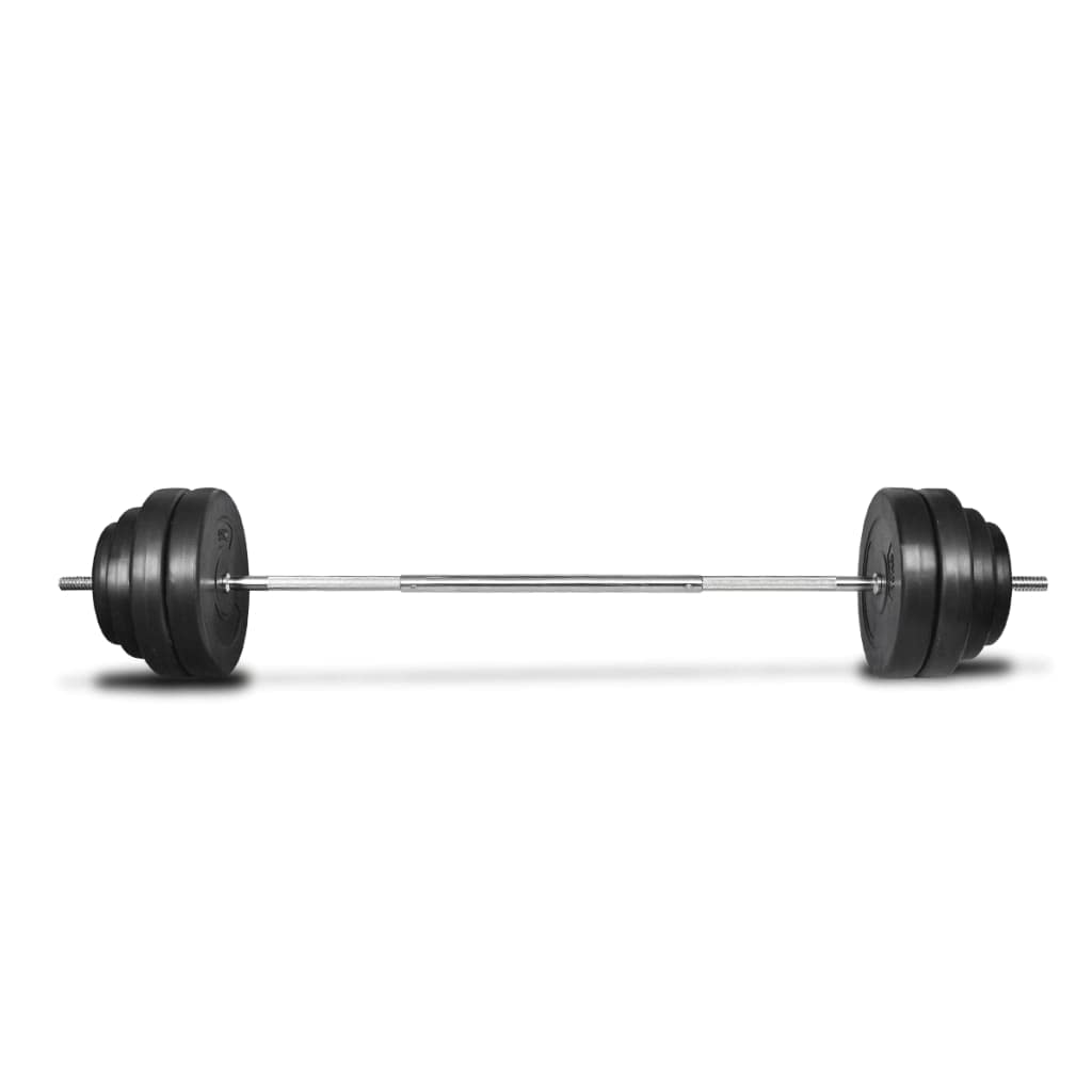 CHARMMA 132 lb (61.5KG) Olympic Barbell Weight Set with Plates - Home Gym Strength Training Equipment for CrossFit, Powerlifting & Weightlifting
