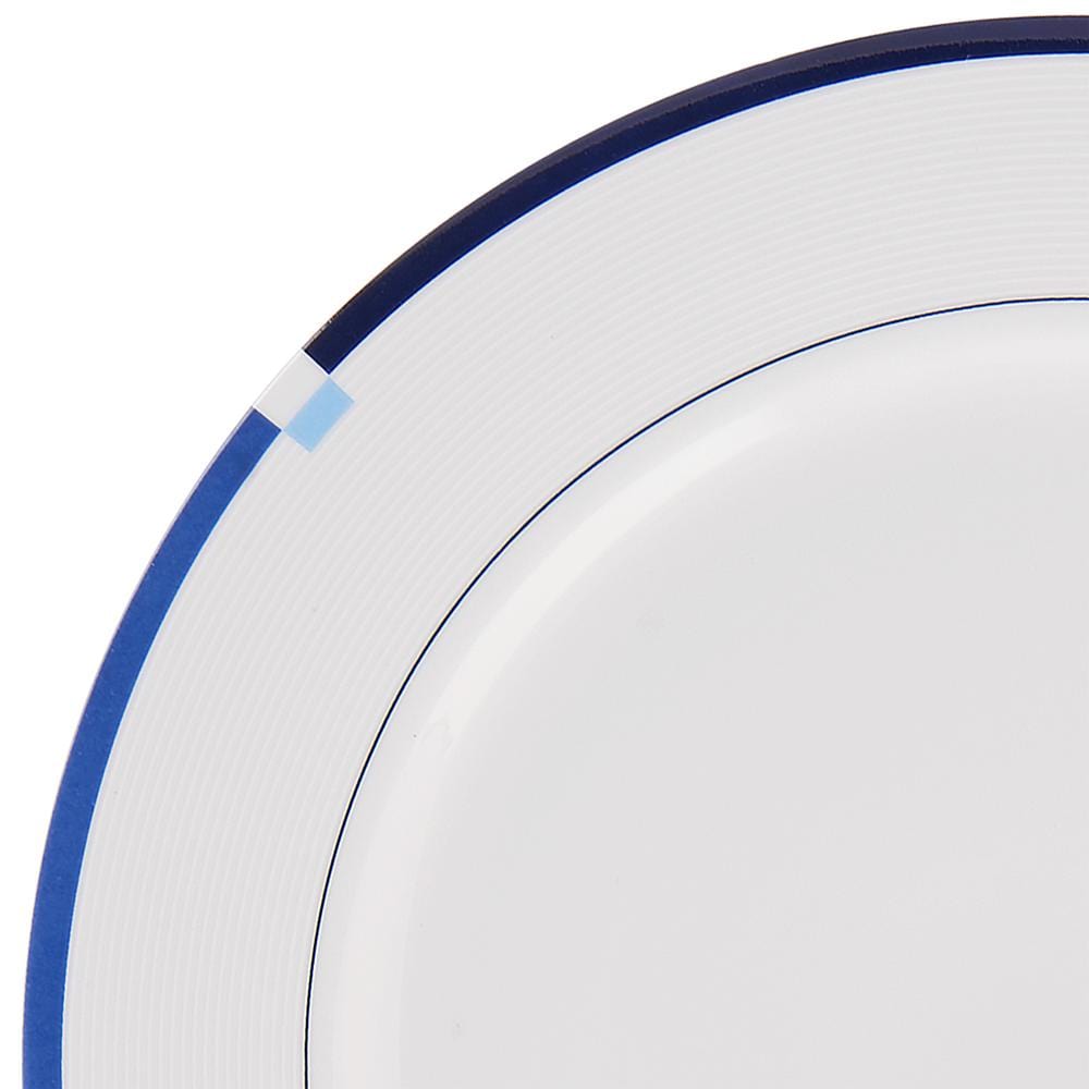 Jet Set Blue 16-Piece Dinnerware Set - Elegant Porcelain Plates, Bowls & Mugs - Perfect for Dinner Parties, Holidays & Everyday Use