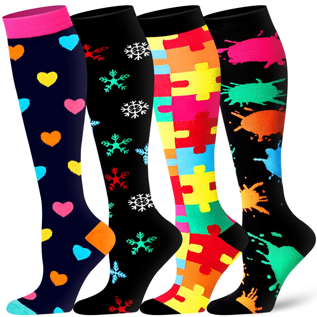 Best Compression Socks for Women & Men - Athletic Support, Improved Circulation & Faster Recovery - Perfect for Running, Travel & Post-Workout Recovery