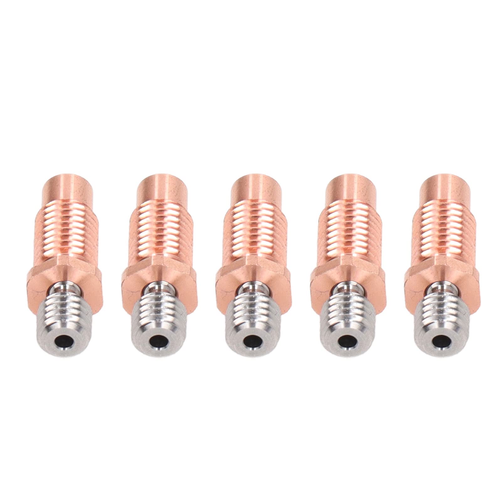 5 Pcs High Hardness Wear-Resistant Bi-Metal Throat Tube for 3D Printer - M6 & M7 Thread Heatbreak - Perfect for High-Temperature Printing & DIY Projects