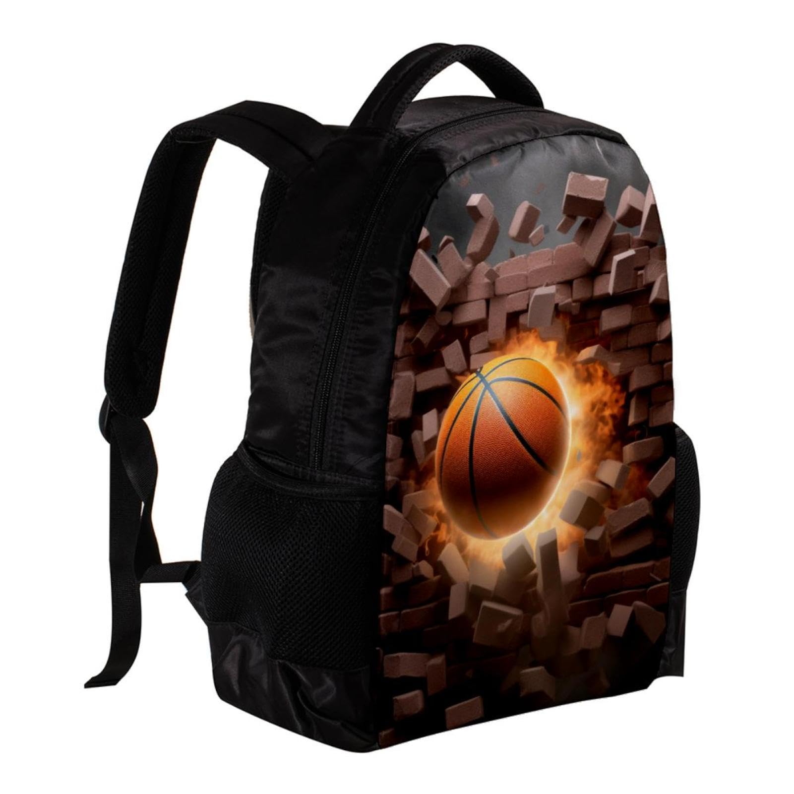 Stylish Unisex Travel Backpack - Durable & Lightweight for Women & Men | Perfect for Hiking, Gym & Daily Commute | Basketball-Themed Abstract Design