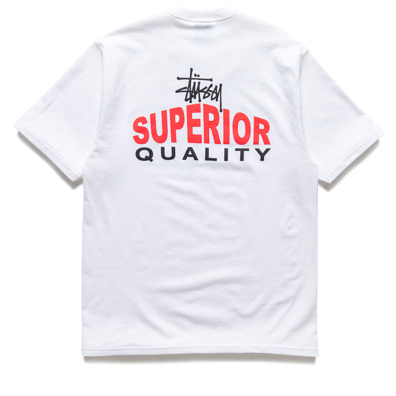 Stussy Premium Quality White T-Shirt - Soft Cotton Men's Tee for Casual Wear & Street Style