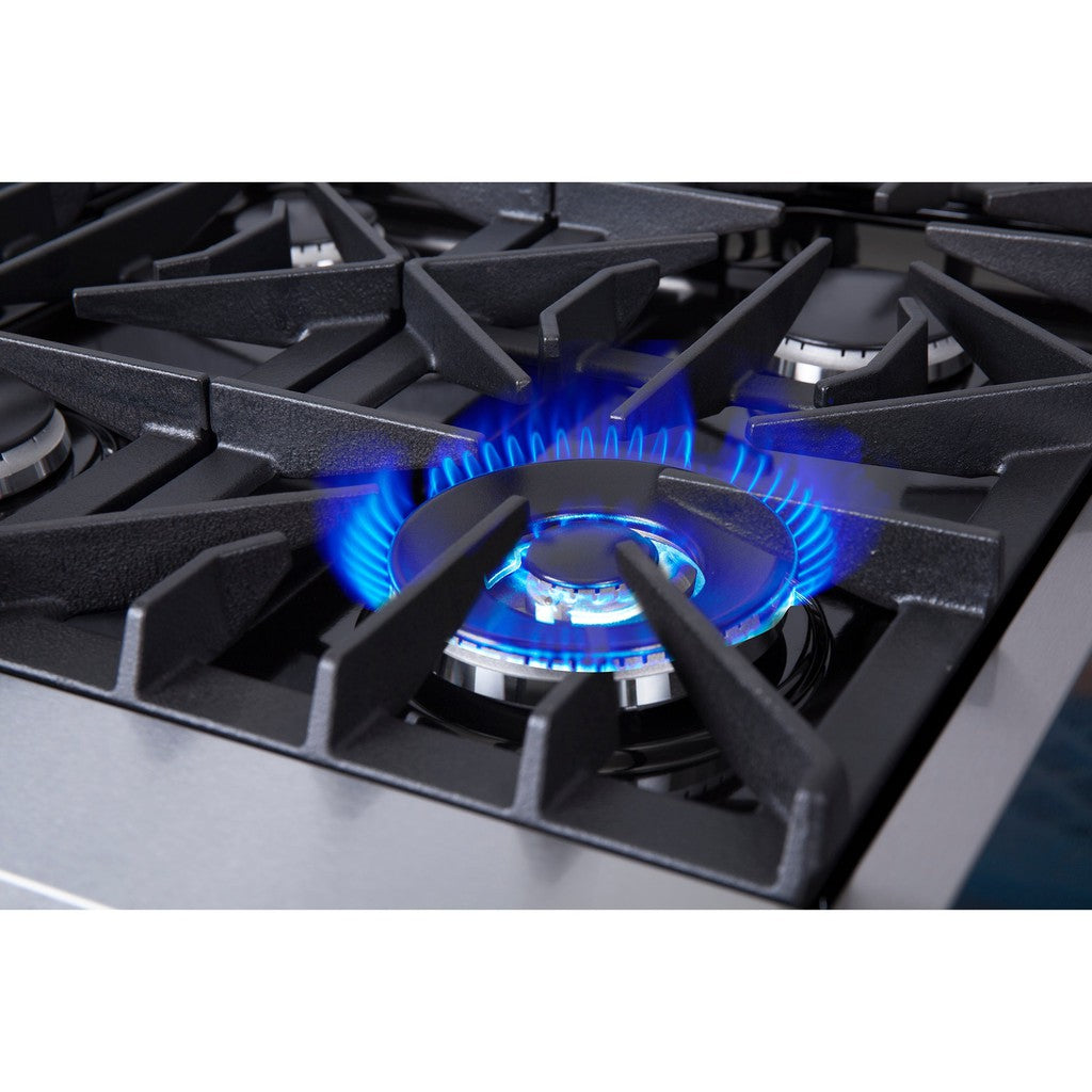 Forno Lseo 36 Inch 6 Burner Stainless Steel Gas Rangetop with Griddle (Model FCTGS5737 36) - Perfect for Home Kitchens, Restaurants & Outdoor Cooking